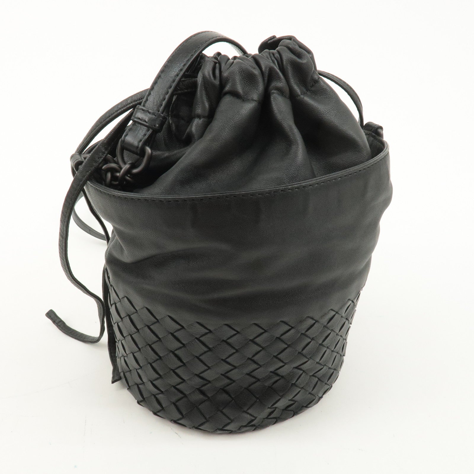 BOTTEGA VENETA Intrecciato Leather Drawstring Shoulder Bag