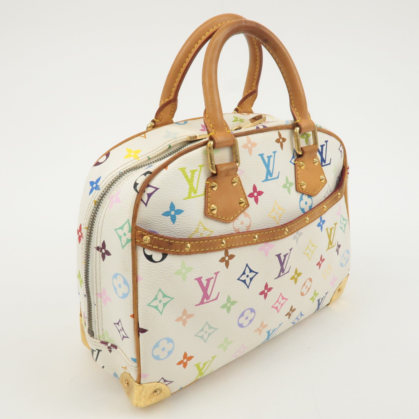 Louis Vuitton Monogram Multi Color Trouville Hand Bag Blanc M92663