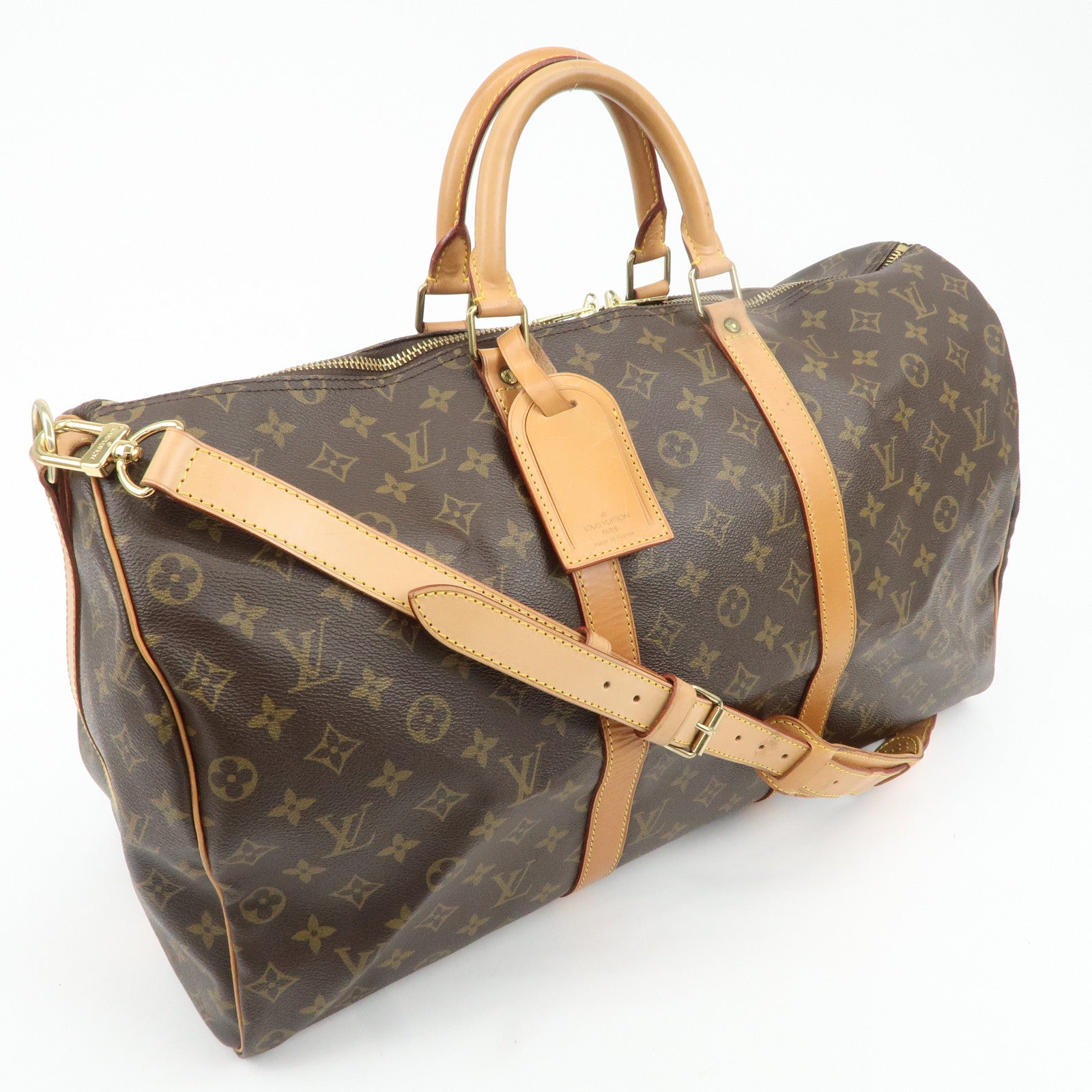 Louis Vuitton Monogram Keep All Bandouliere 50 Boston Bag M41416 Used