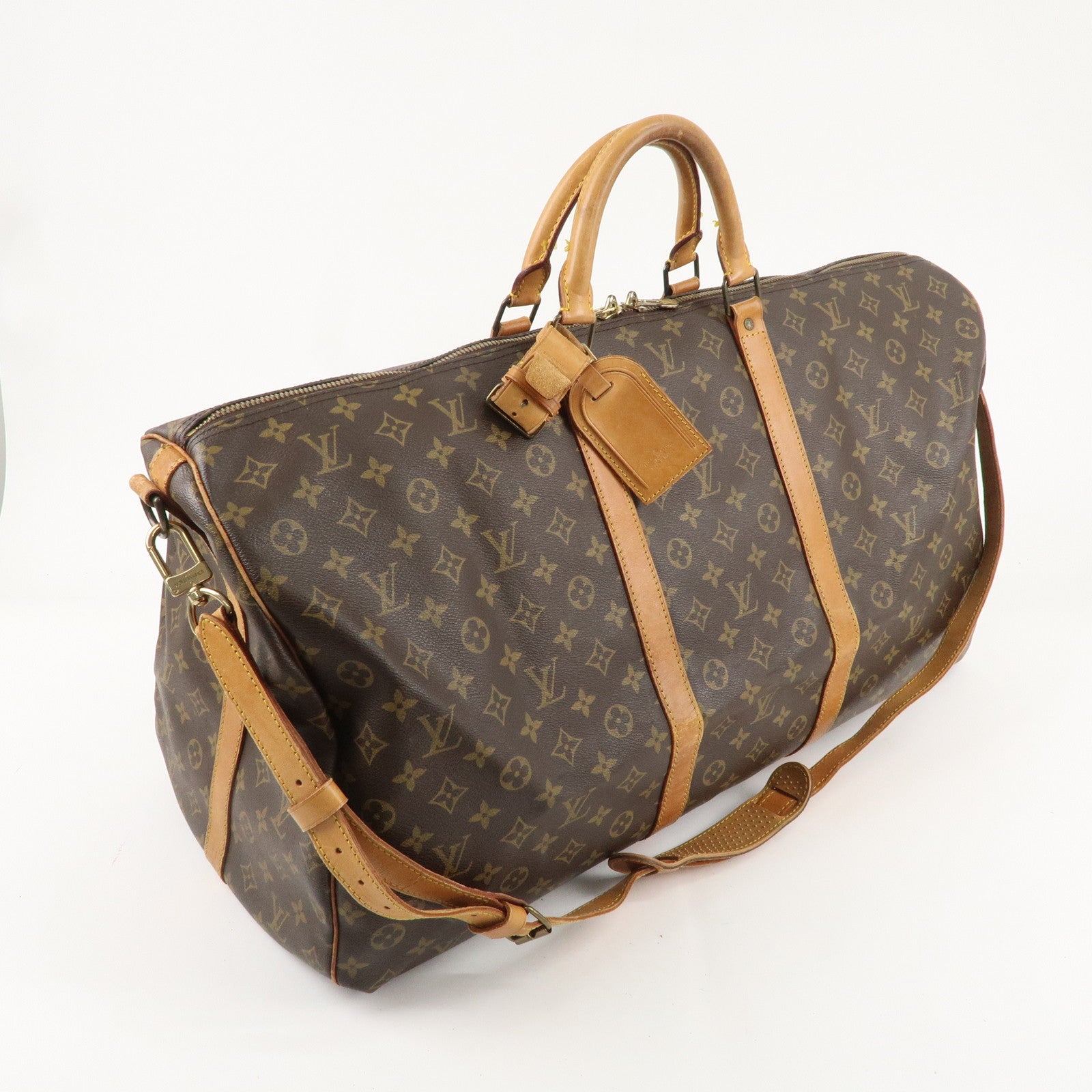 Louis Vuitton Monogram Keep All Bandouliere 60 Bag Brown M41412