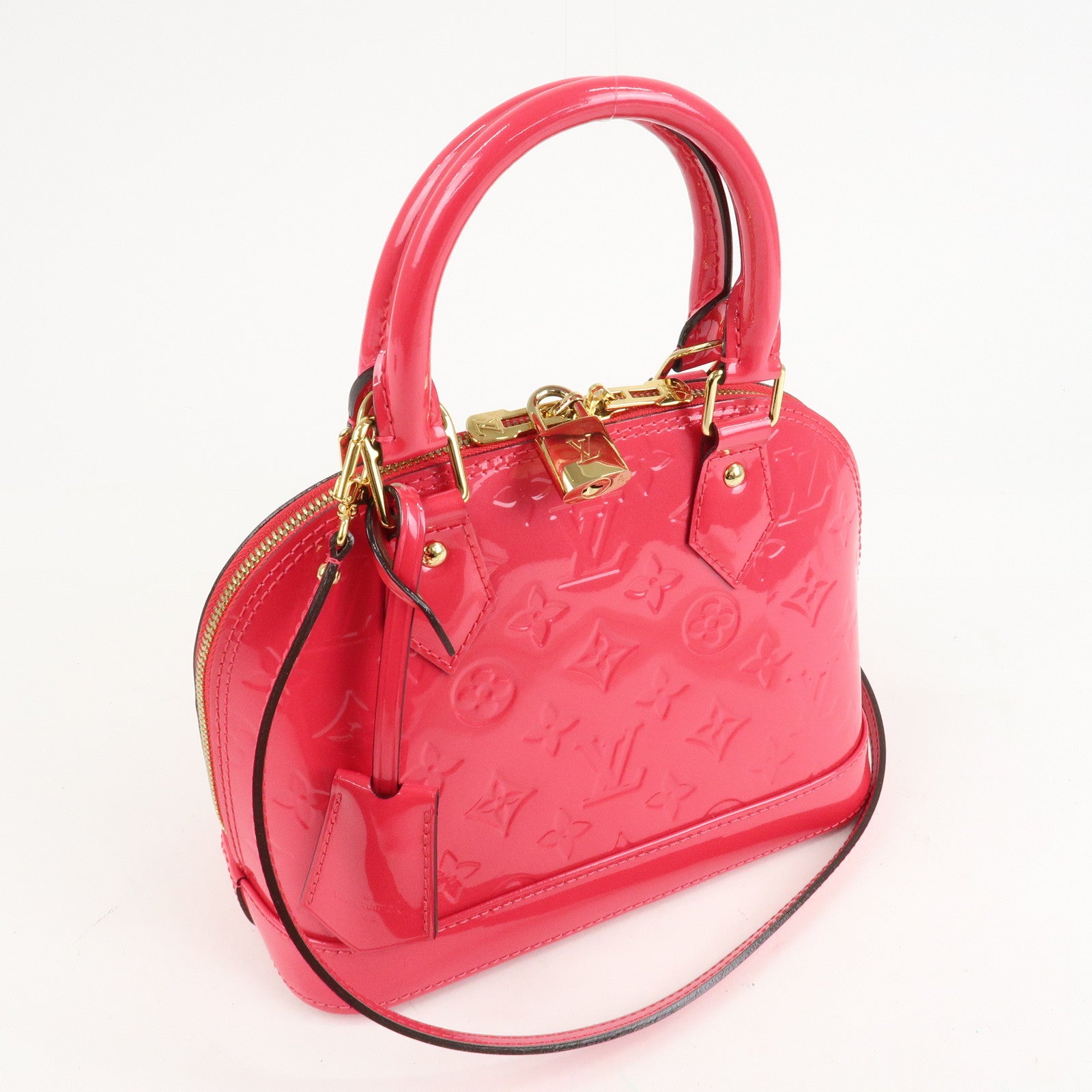 Louis Vuitton Monogram Vernis Alma BB 2Way Bag Rose Indien M91771