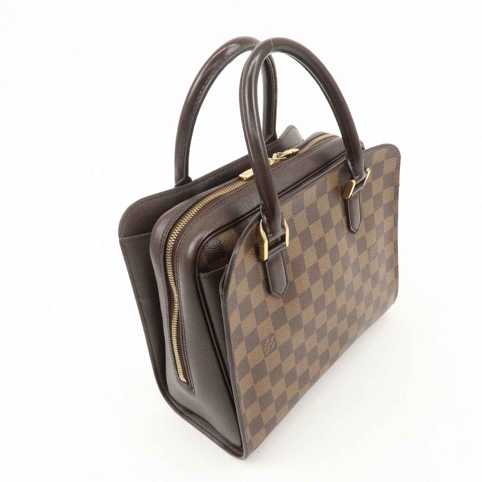 Louis Vuitton Damier Ebene Triana Hand Bag Brown N51155