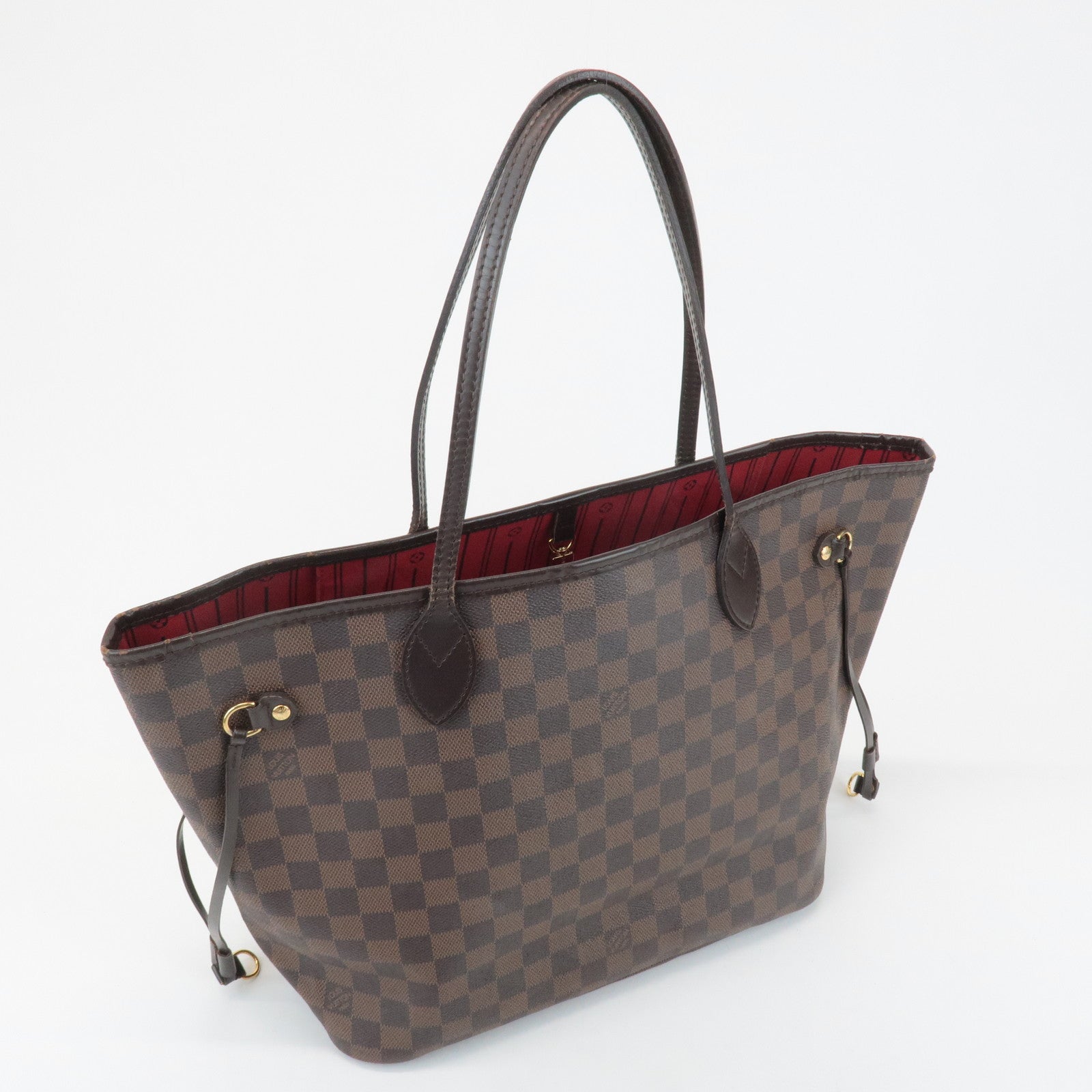 Louis Vuitton Damier Neverfull MM Tote Bag Damier Ebene N51105 Used