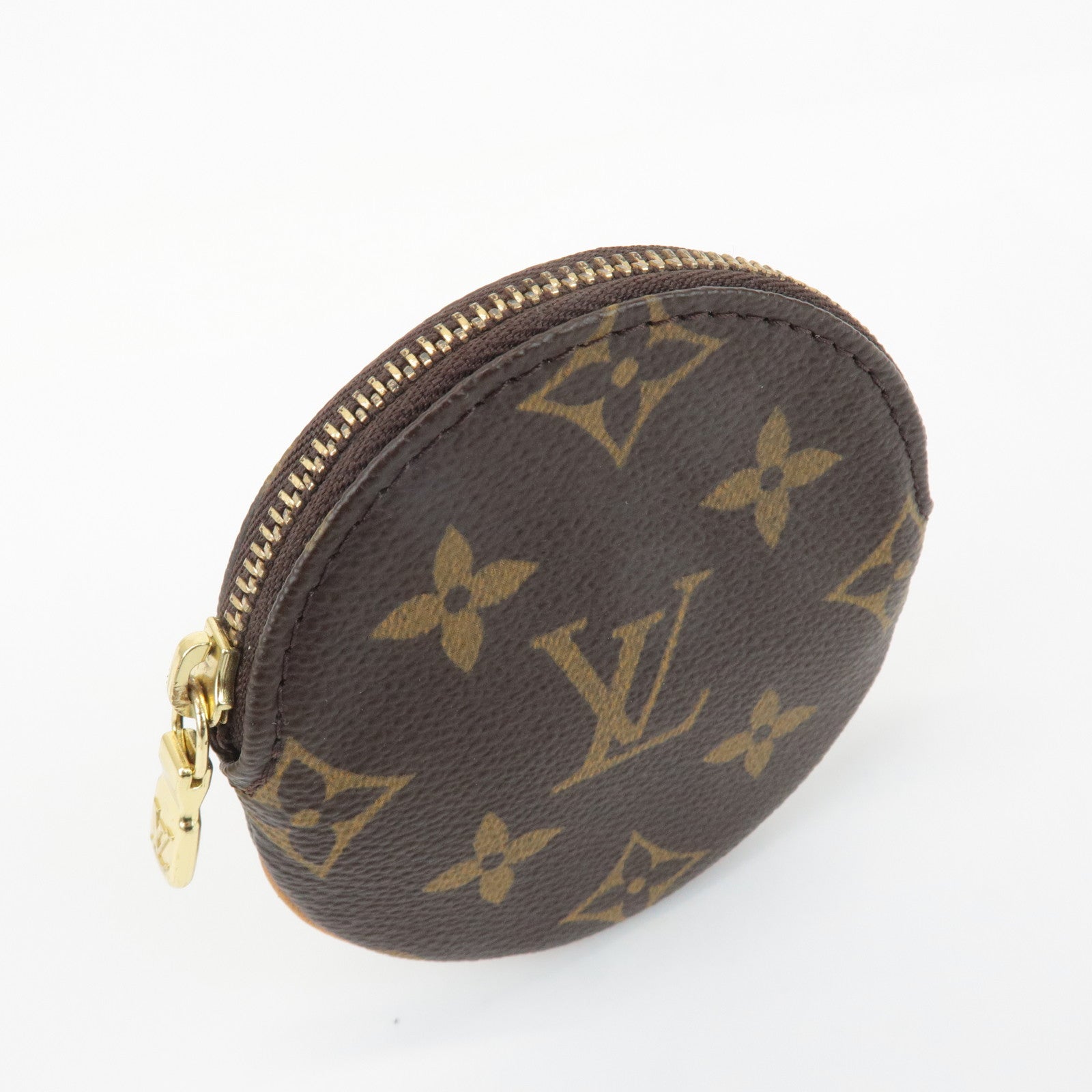 Louis Vuitton Monogram Porte Monnaie Rond Coin Case M61926 Used