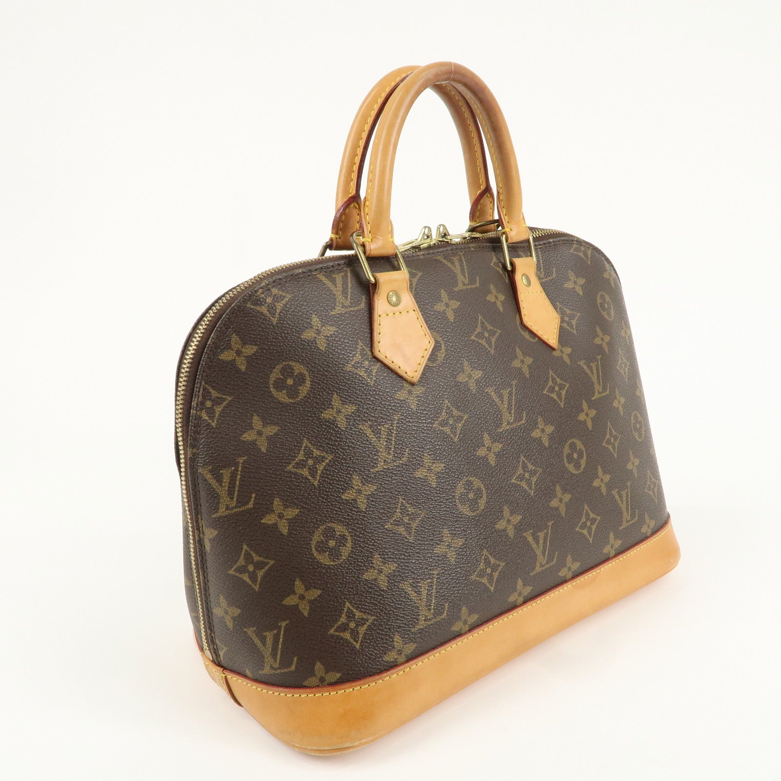 Louis Vuitton Monogram Alma Hand Bag Brown M51130