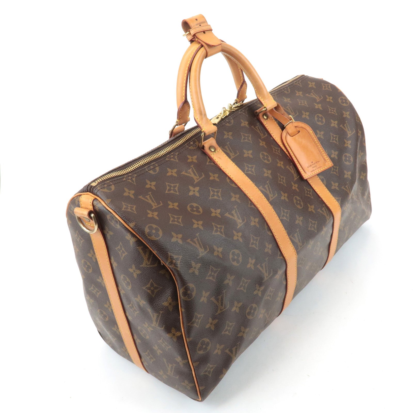 Louis Vuitton Monogram Keep All Bandouliere 50 Boston Bag M41416 Used