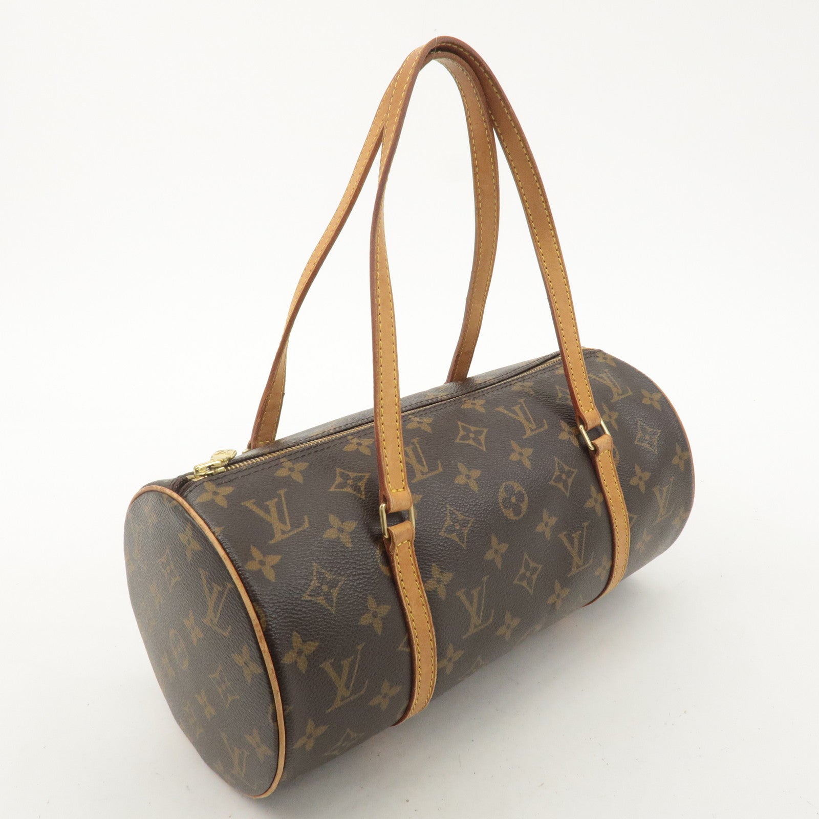 Louis Vuitton Monogram Papillon 30 Hand Bag Brown M51385