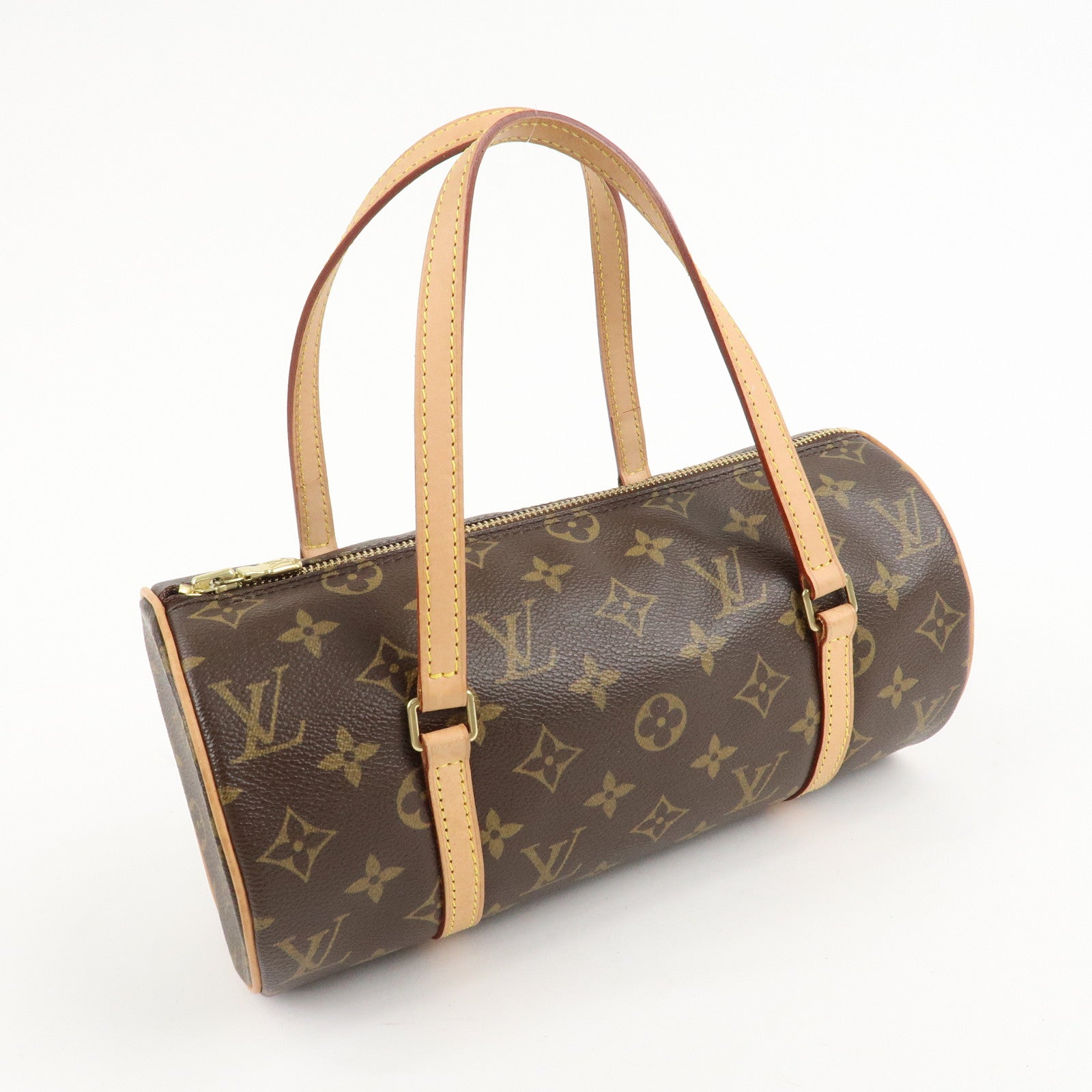 Louis Vuitton Monogram Papillon 26 Hand Bag New Style Brown M51386 Used