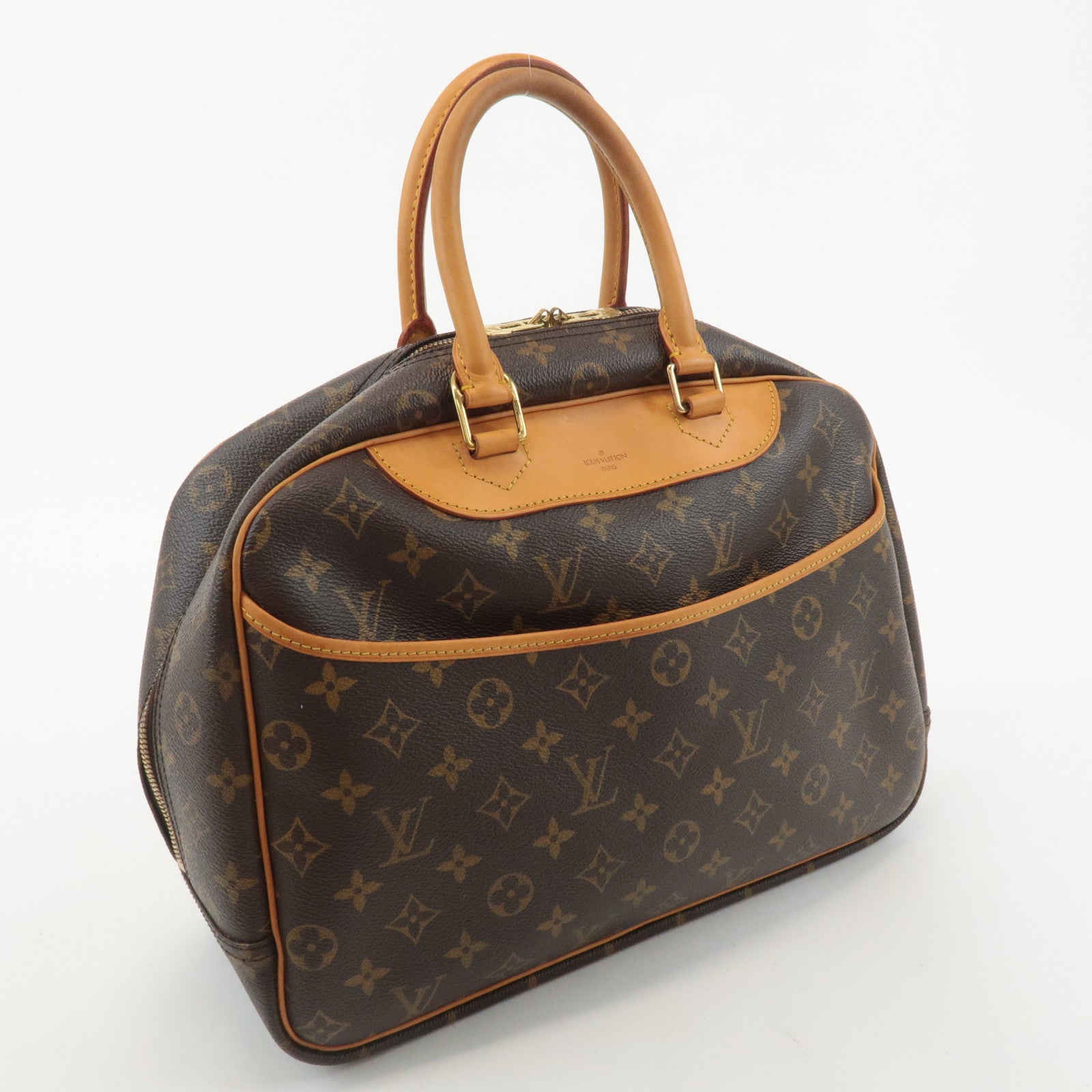 Louis Vuitton Monogram Deauville Hand Bag Brown M47270