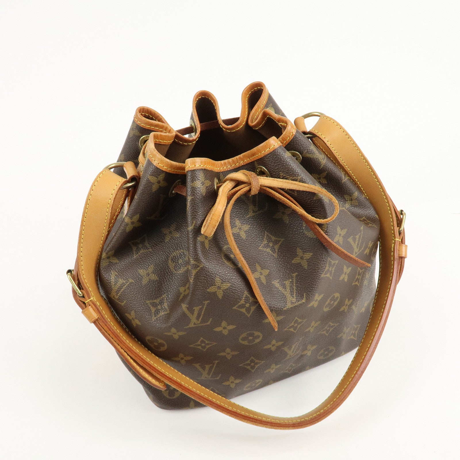 Louis Vuitton Monogram Petit Noe Shoulder Bag Brown M42226 Used