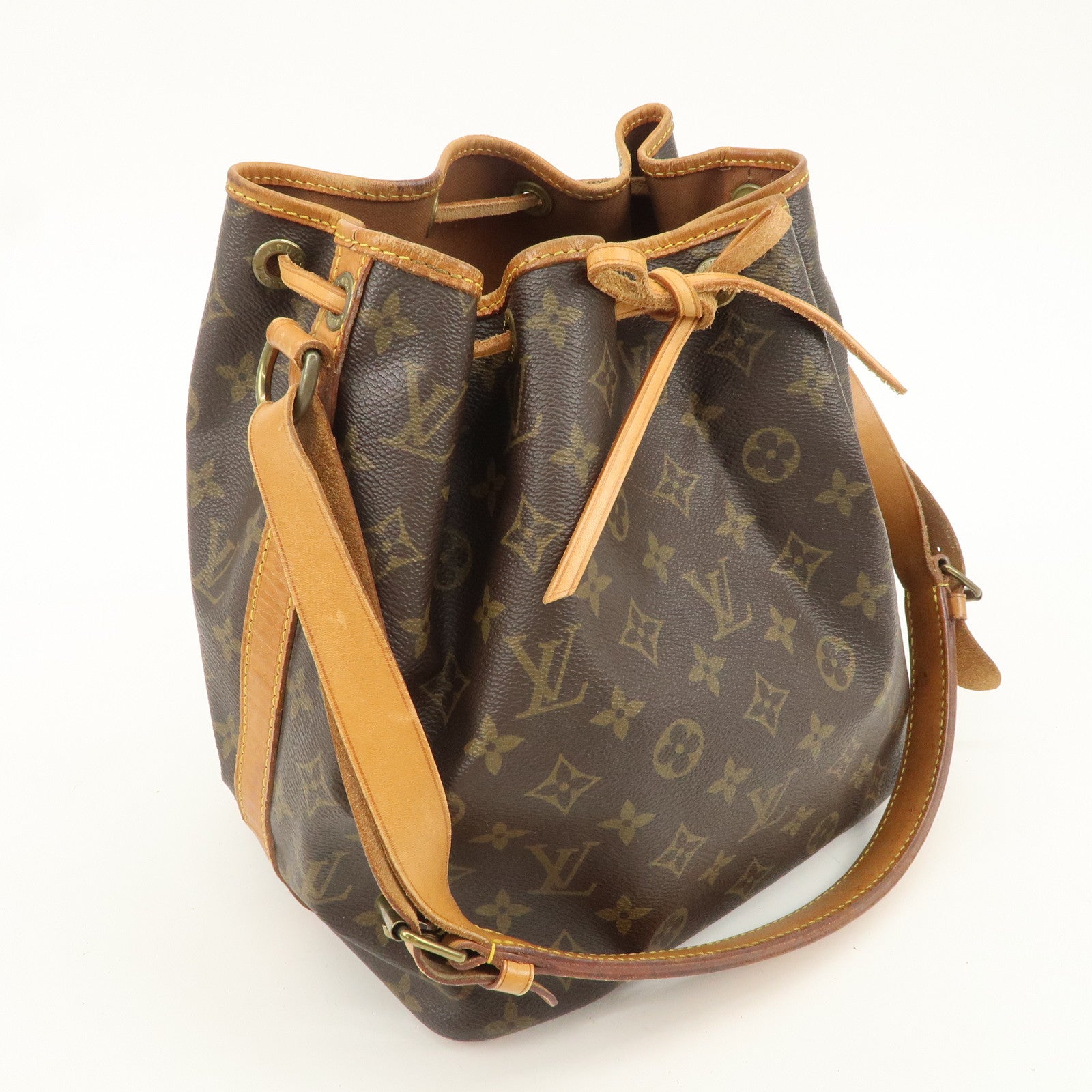 Louis Vuitton Monogram Petit Noe Shoulder Bag Brown M40818