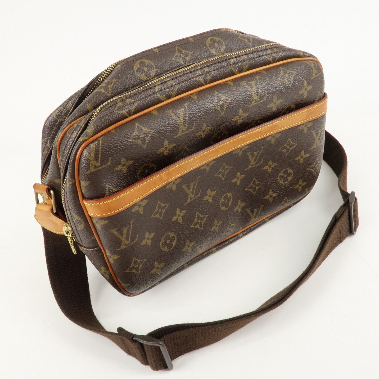 Louis Vuitton Monogram Reporter PM Shoulder Bag Brown M45254 Used