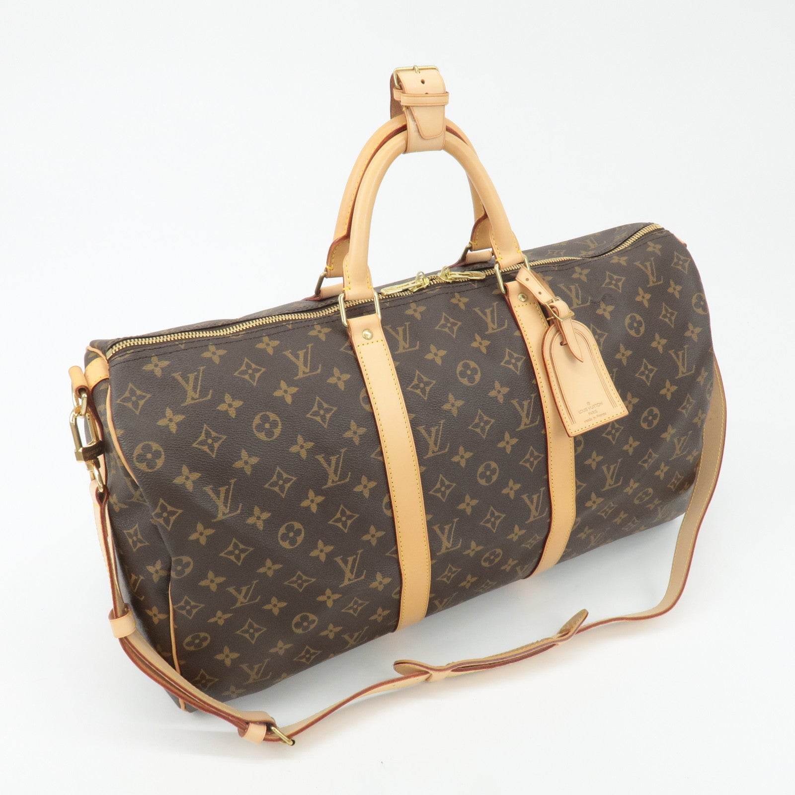 Louis Vuitton Monogram Keep All Bandouliere 50 Boston Bag M41416 Used