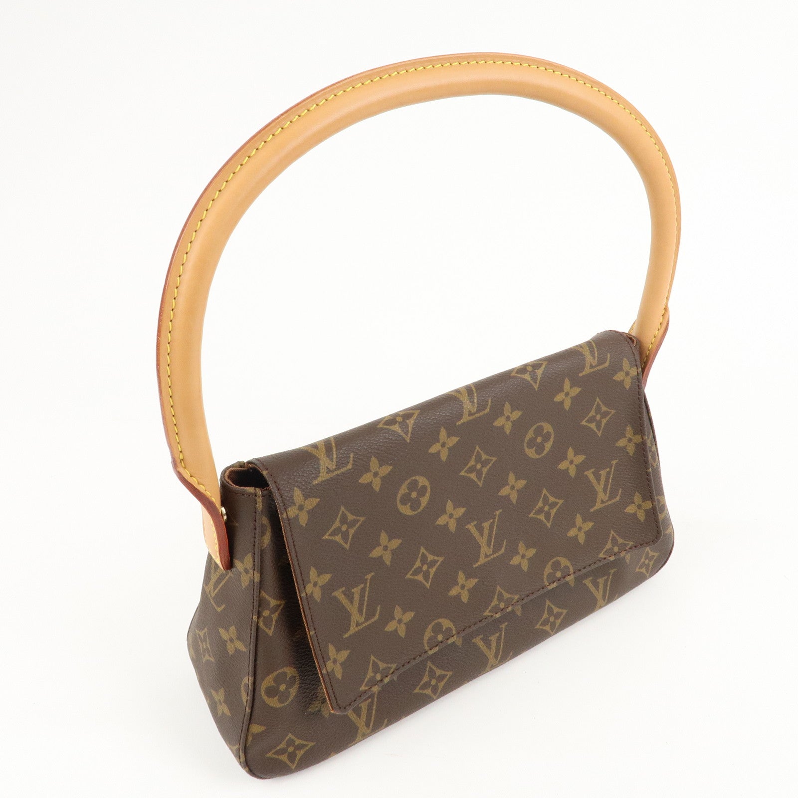 Louis Vuitton Monogram Mini Looping Shoulder Bag Hand Bag M51147 Used