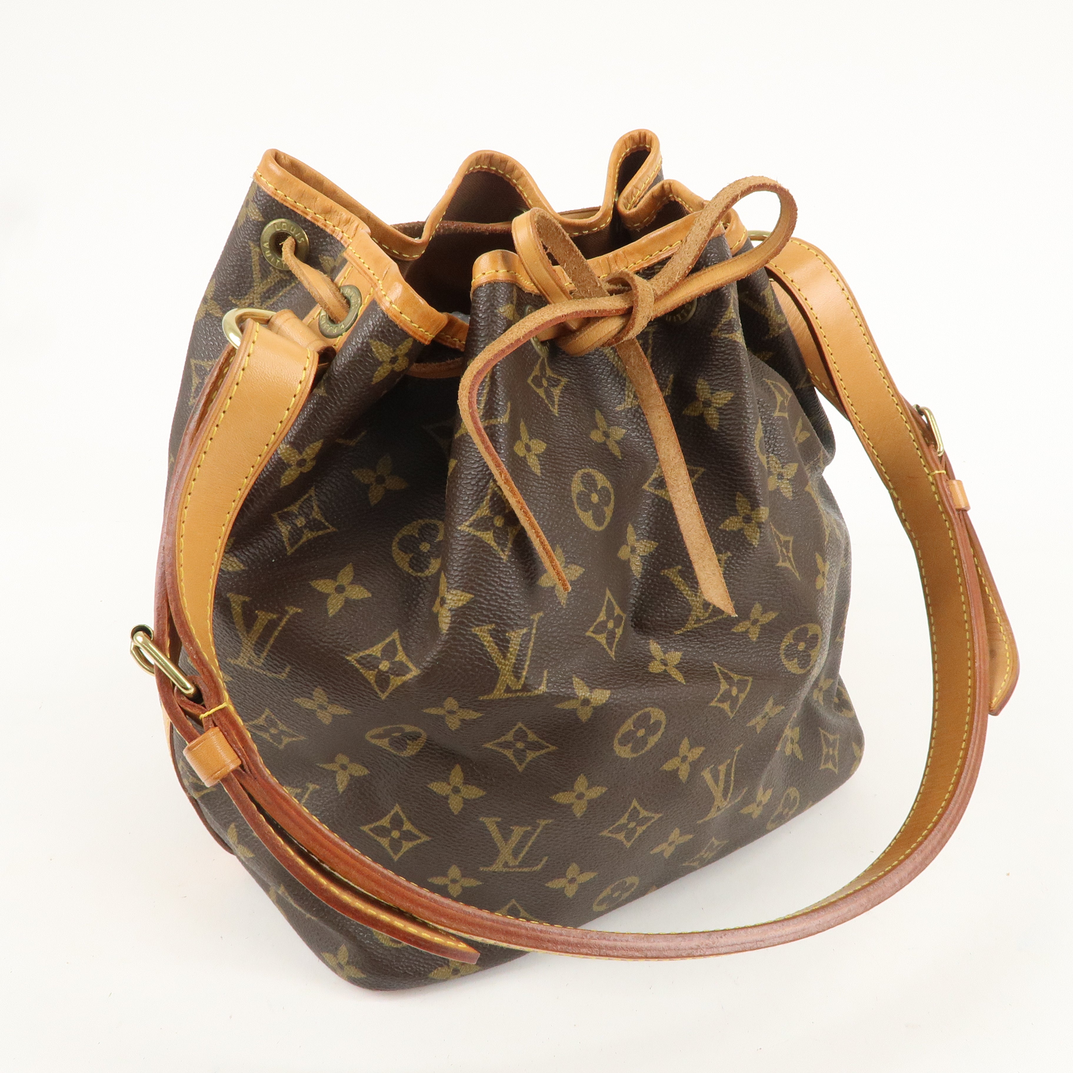 Louis Vuitton Monogram Petit Noe Shoulder Bag Brown M42226