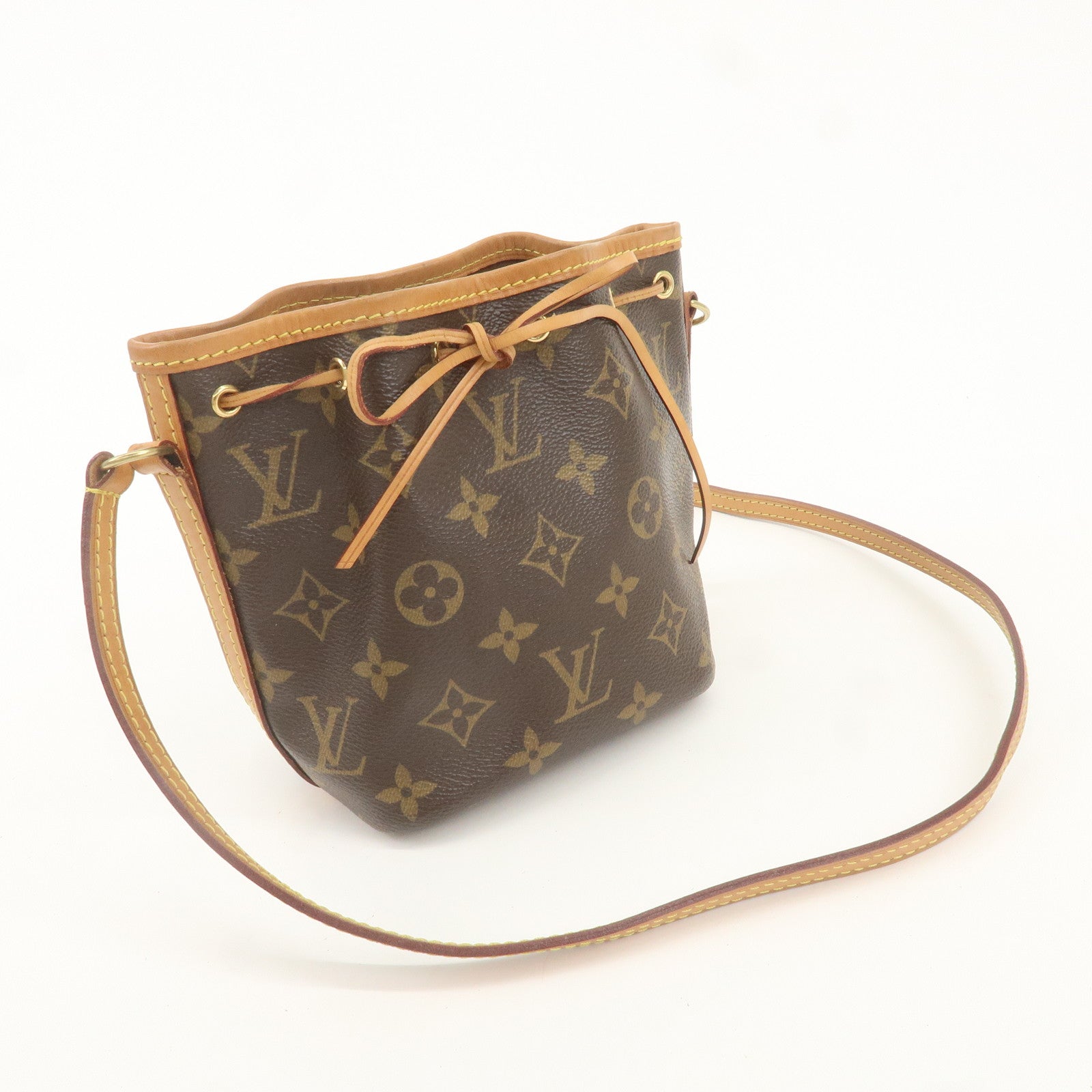 Louis Vuitton Monogram Nano Noe Shoulder Bag Brown M41346