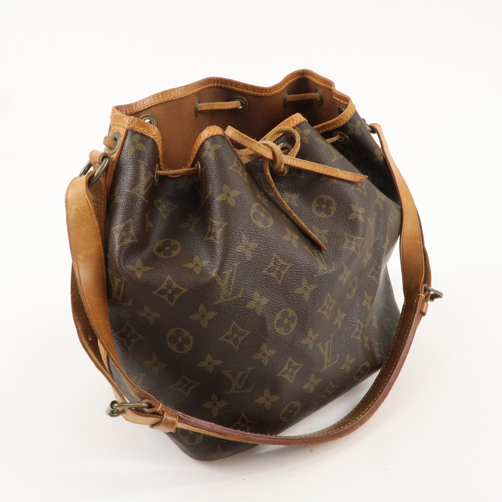 Louis Vuitton Monogram Petit Noe Shoulder Bag Brown M42226