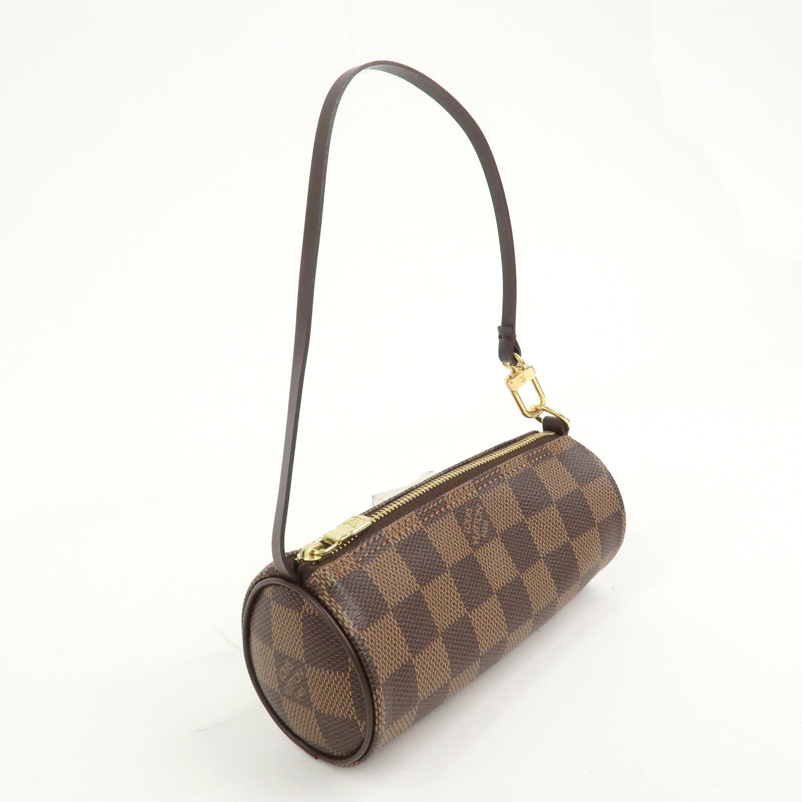 Louis Vuitton Damier Ebene Mini Pouch for Papillon Bag Brown Used