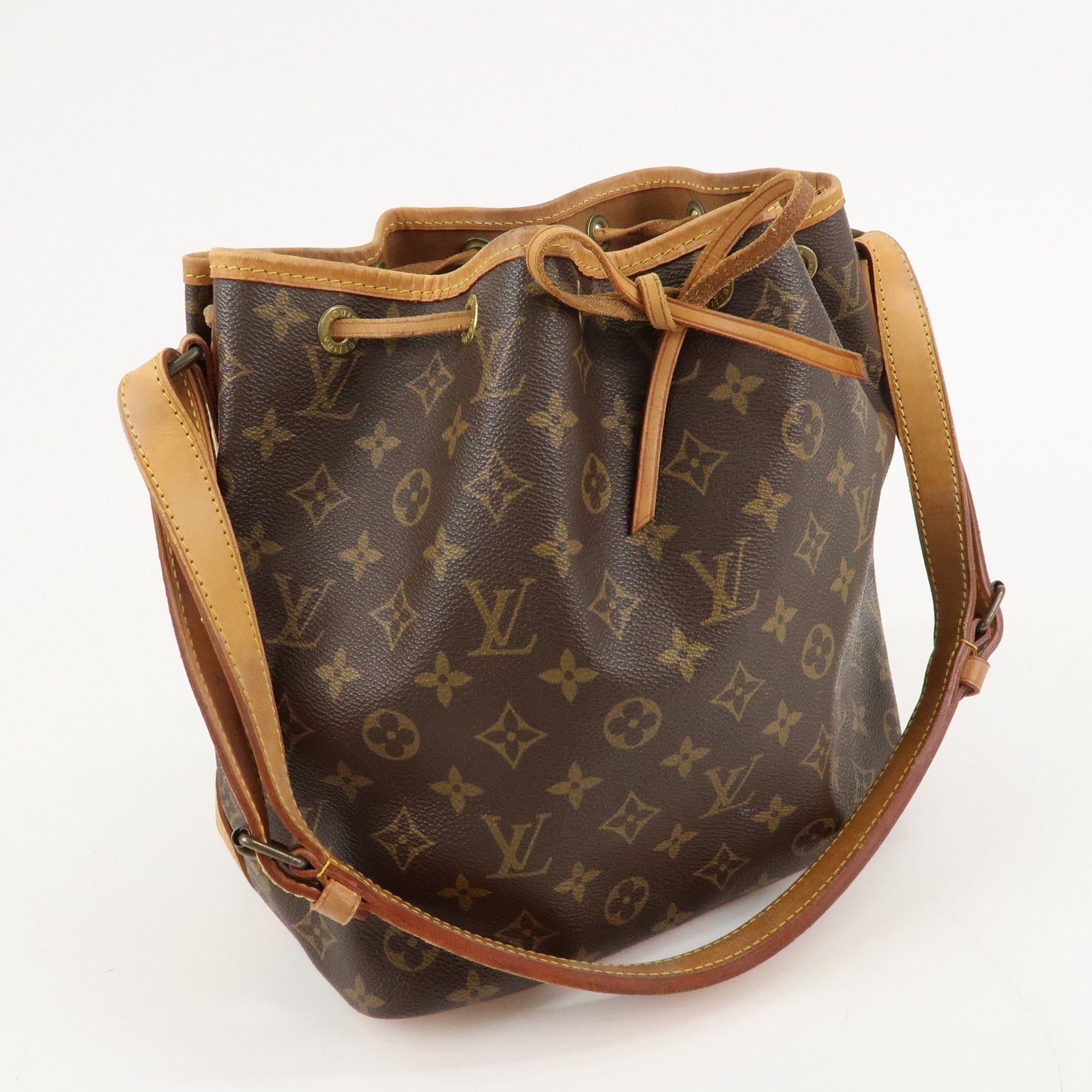 Louis Vuitton Monogram Petit Noe Shoulder Bag Brown M42226 Used