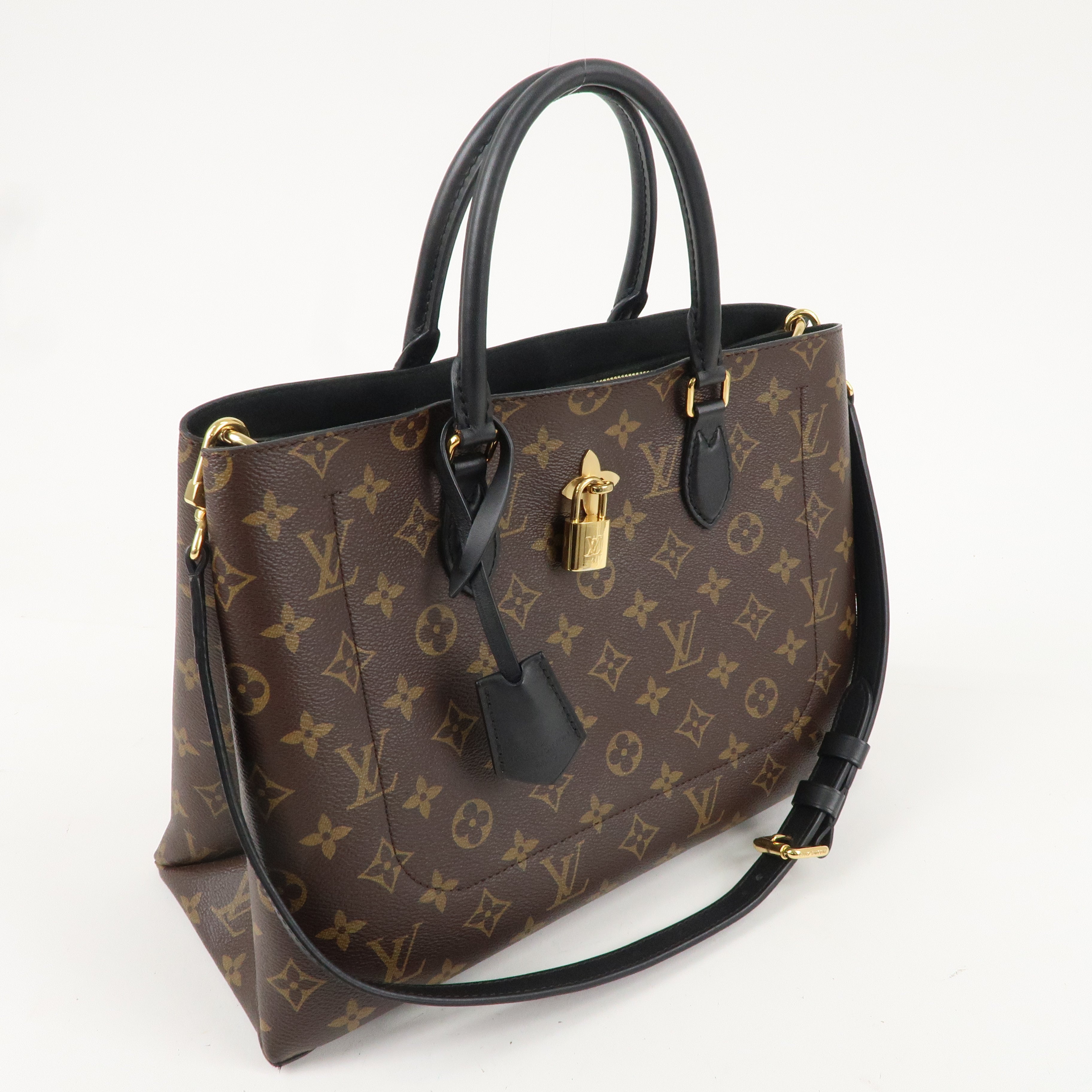 Louis Vuitton Monogram Flower Tote 2Way Hand Bag Noir M43550