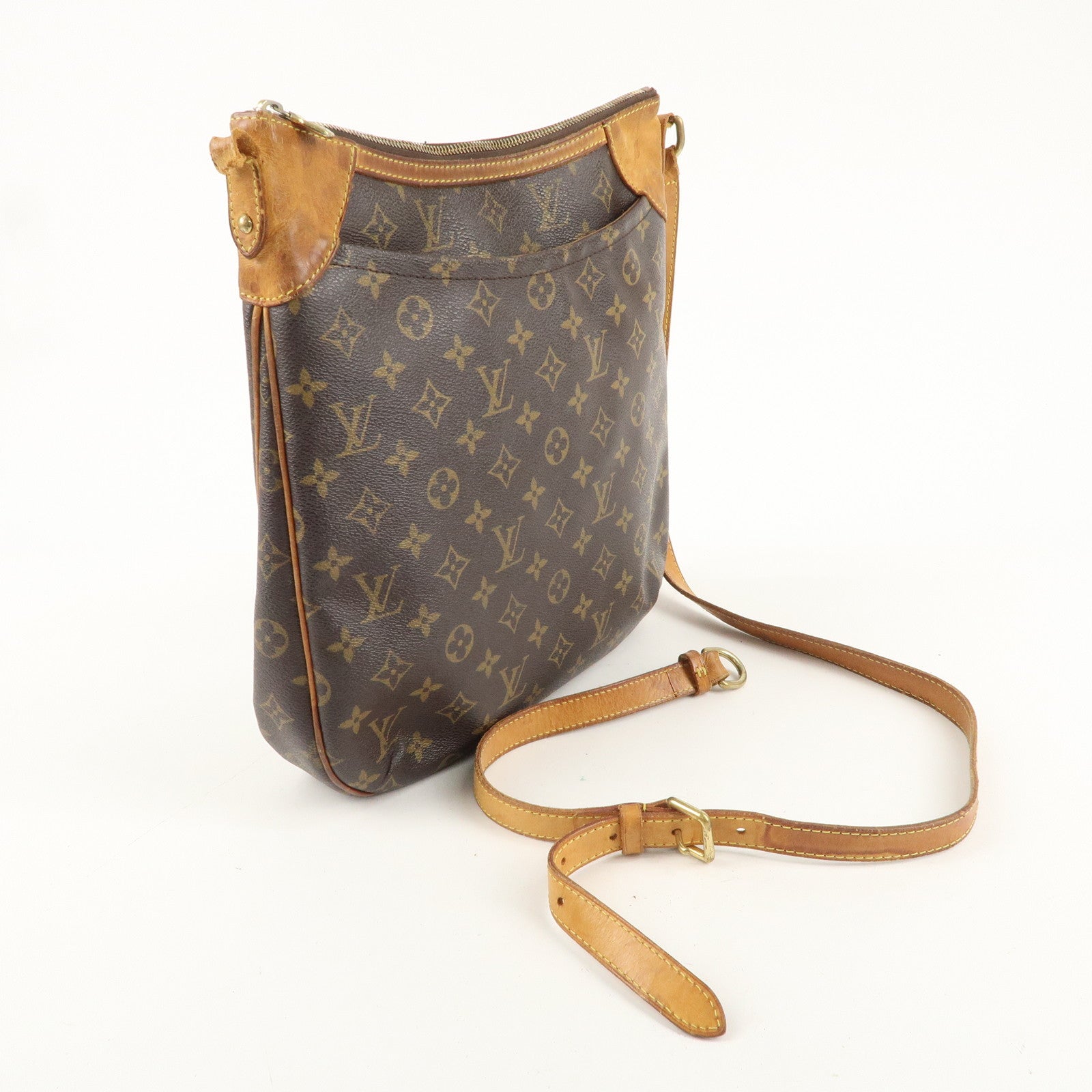 Louis Vuitton Monogram Odeon MM Shoulder Bag Brown M56389