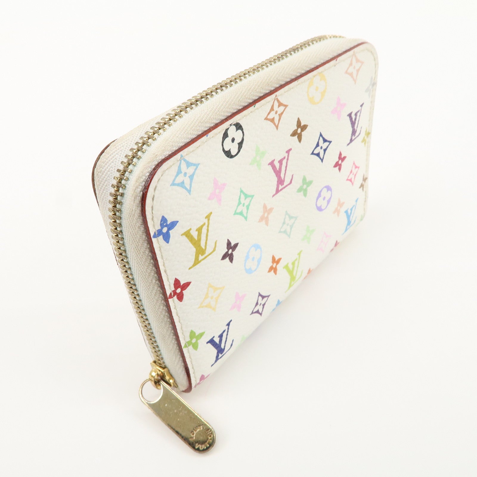 Louis Vuitton Monogram Multicolor Zippy Coin Purse Blanc M66548 Used