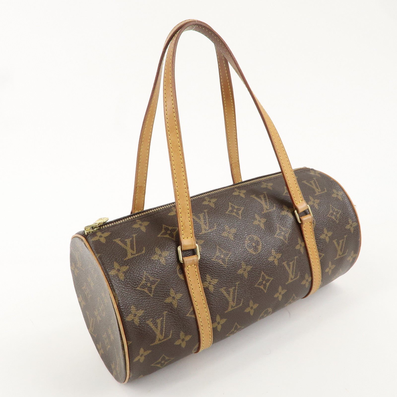 Louis Vuitton Monogram Papillon 30 Hand Bag Brown M51385