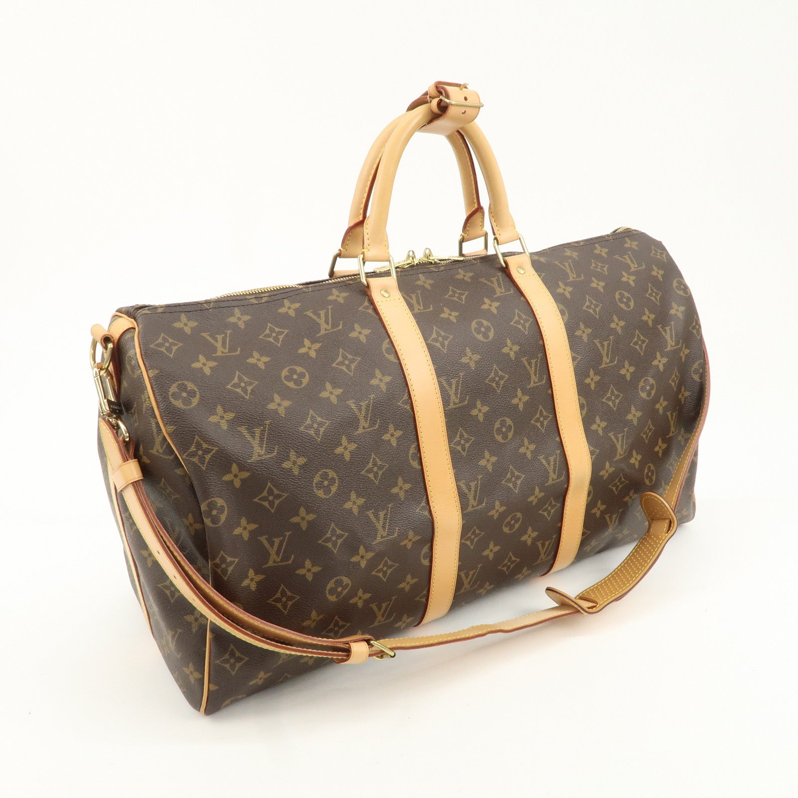 Louis Vuitton Monogram Keep All Bandouliere 50 Boston Bag M41416 Used