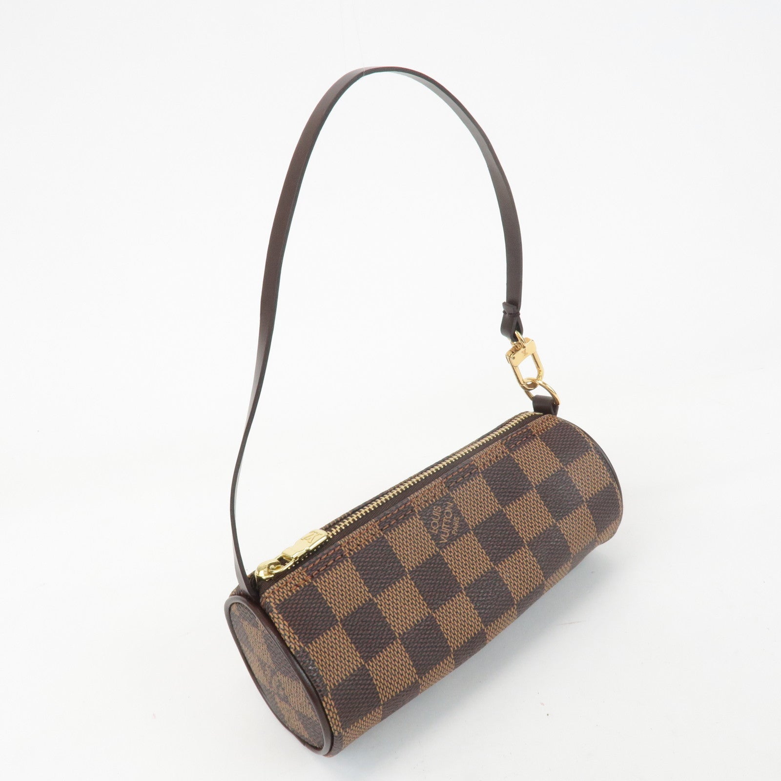 Louis Vuitton Damier Ebene Mini Pouch for Papillon Bag Brown Used