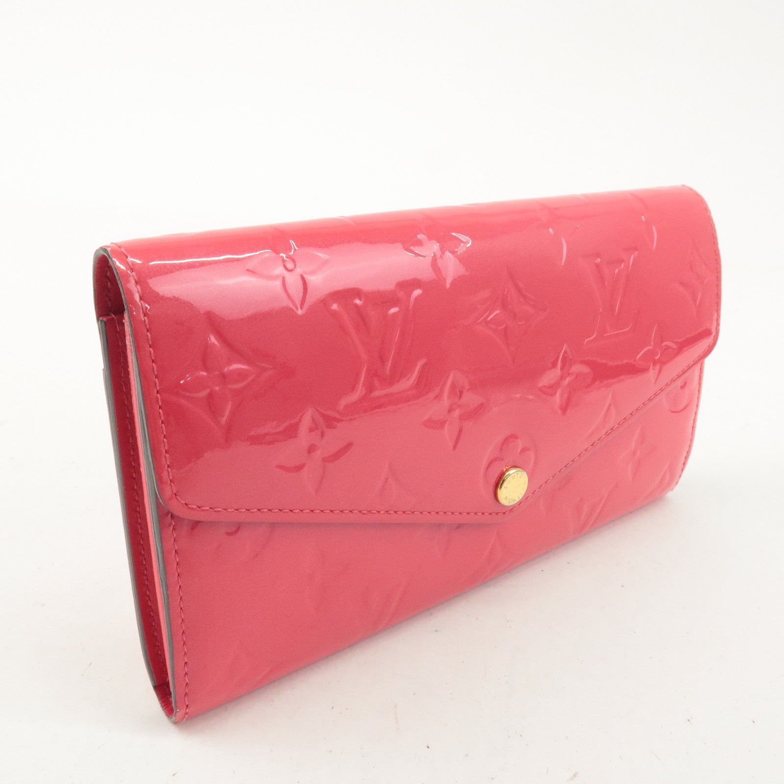 Louis Vuitton Monogram Vernis Portefeuille Sarah Hot Pink M90313