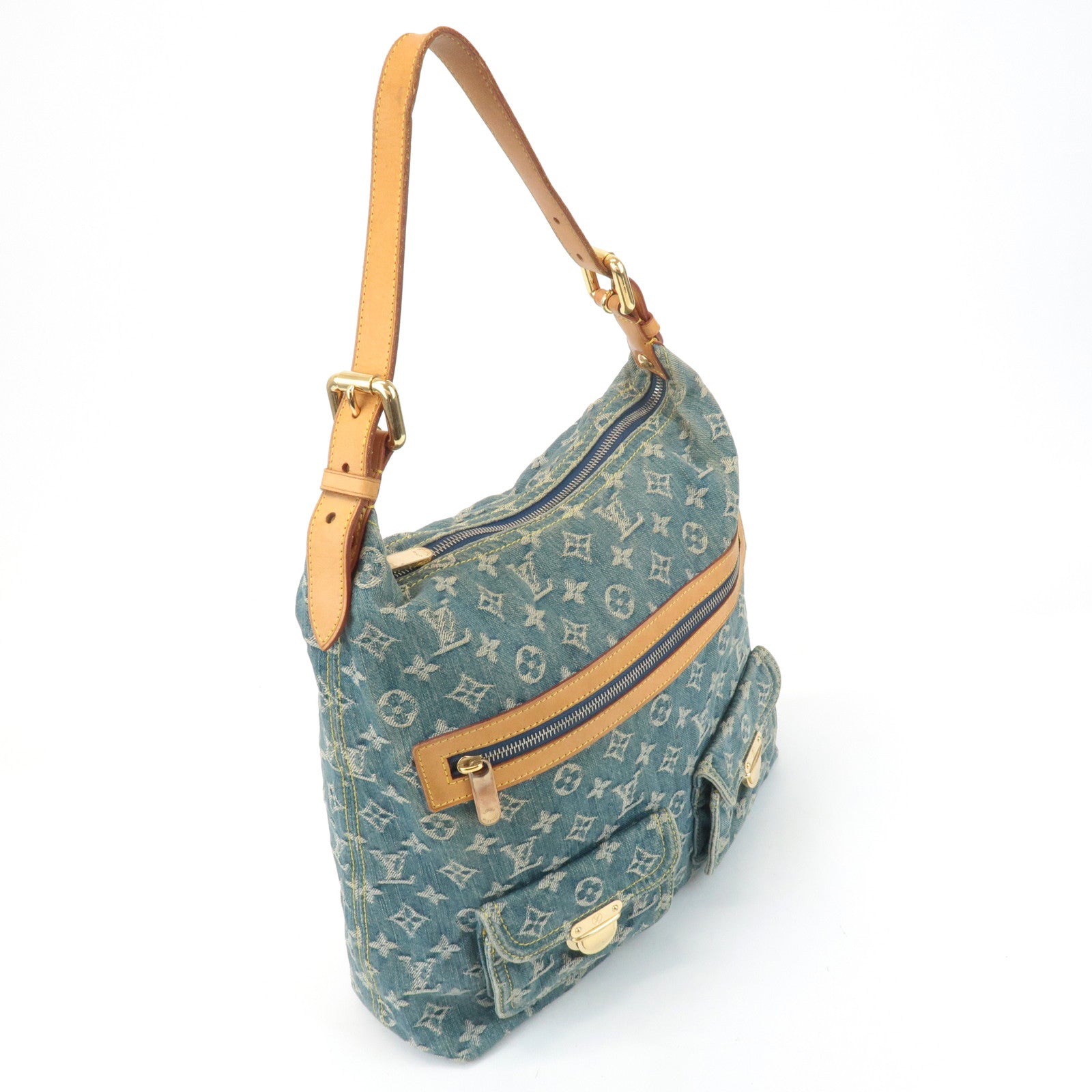 Louis Vuitton Monogram Denim Baggy GM Shoulder Bag M95048 Used