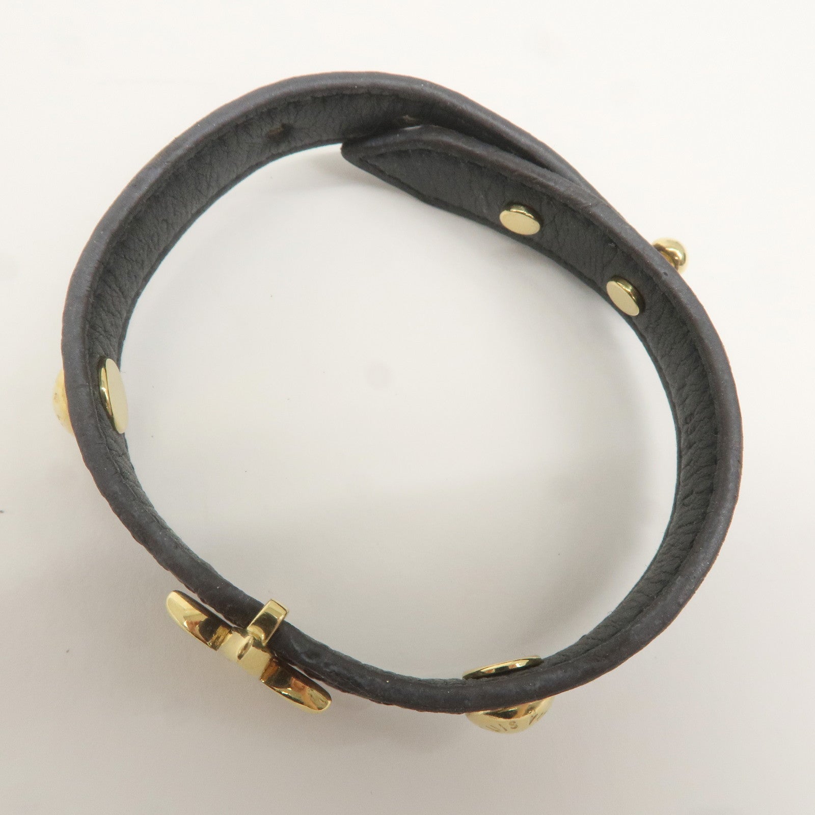 Louis Vuitton Monogram Bracelet Blooming Brown Gold M6534