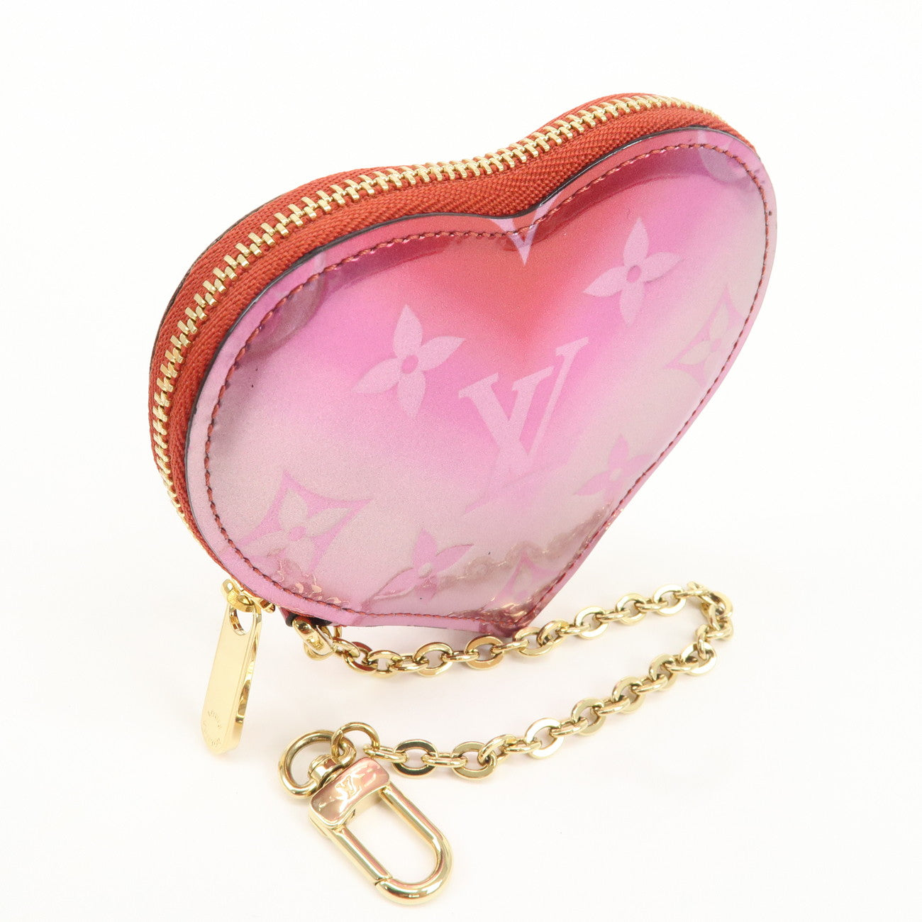 Louis Vuitton Monogram Vernis Porte Monnaie Coeur Coin Case M69028 Used