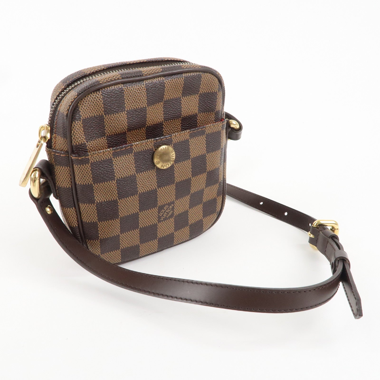 Louis Vuitton Damier Rift Shoulder Bag Brown N60009