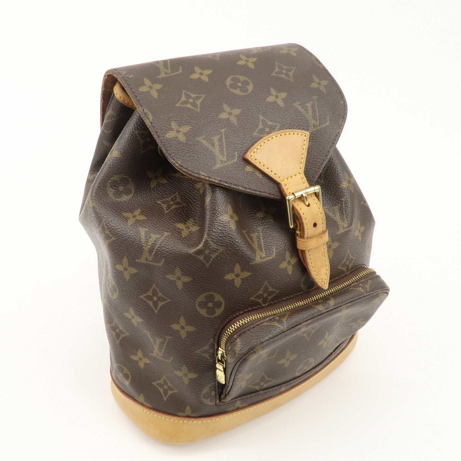 Louis Vuitton Monogram Montsouris MM Back Pack Bag M51136 Used