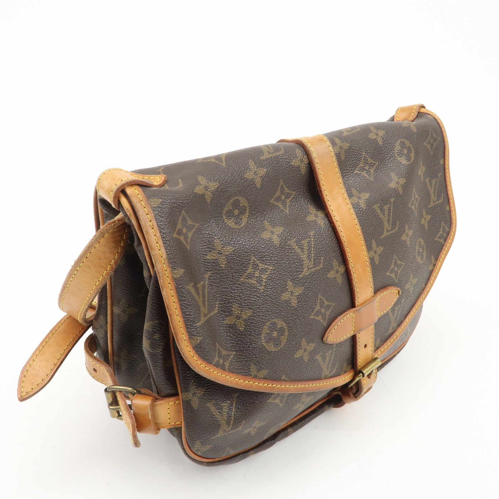 Louis Vuitton Monogram Saumur 30 Crossbody Bag Brown M42256 Used