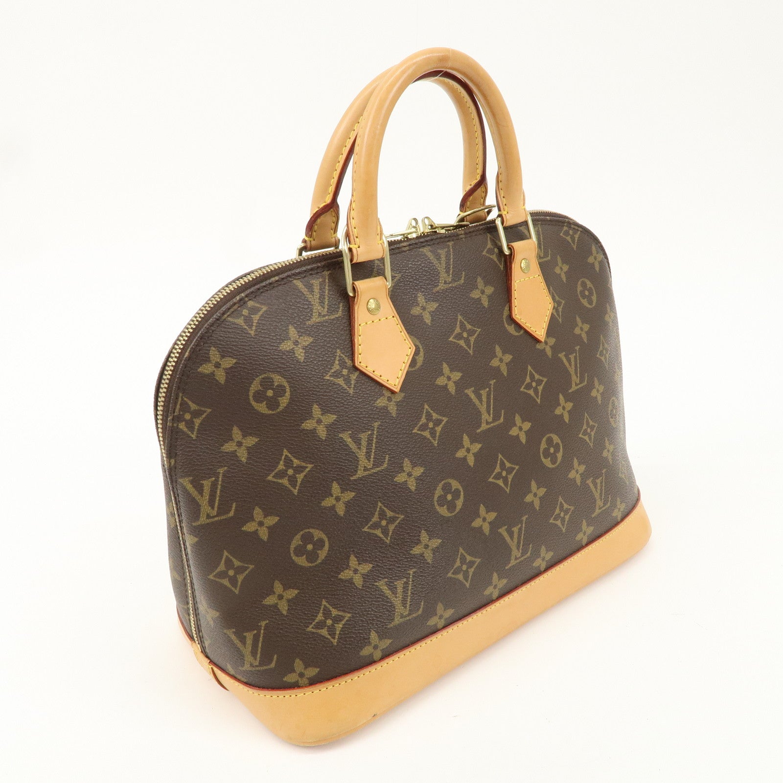 Louis Vuitton Monogram Alma Hand Bag Brown Brown M51130