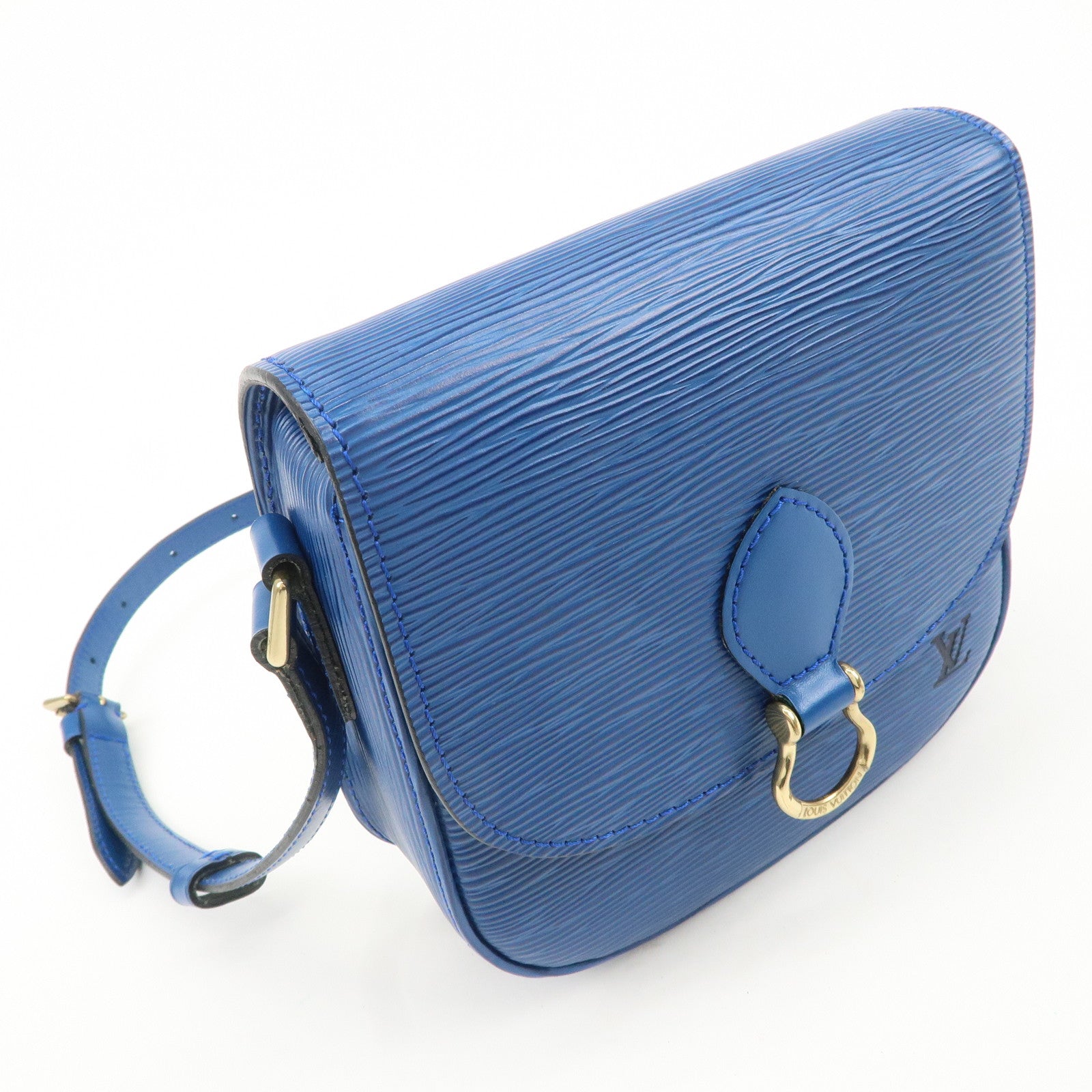 Louis Vuitton Epi Mini Saint Cloud Shoulder Bag Blue M52215 Used