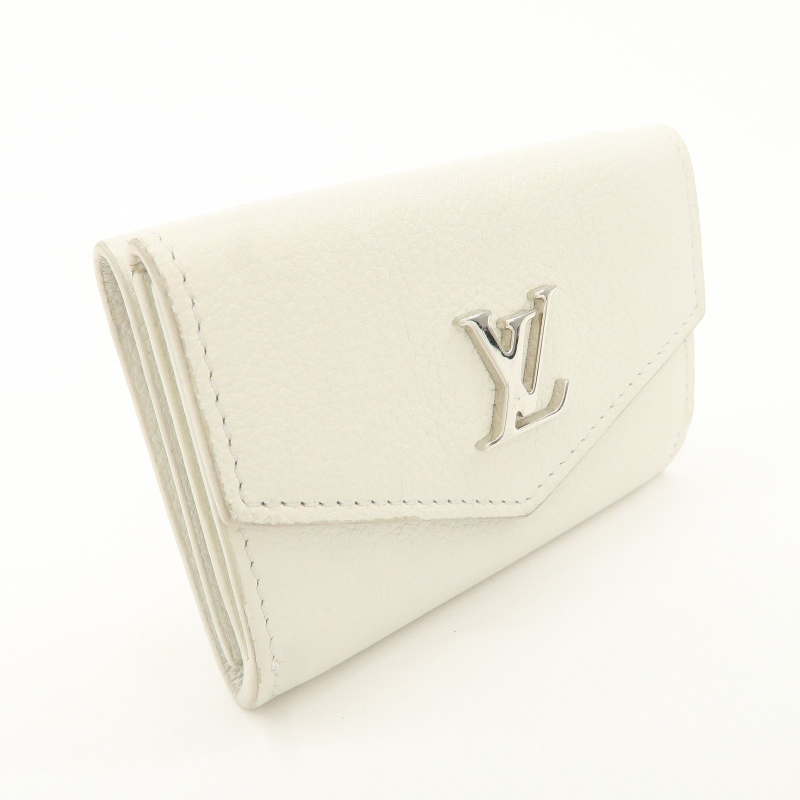 Louis Vuitton Portefeuille Lock Mini Wallet White M68482