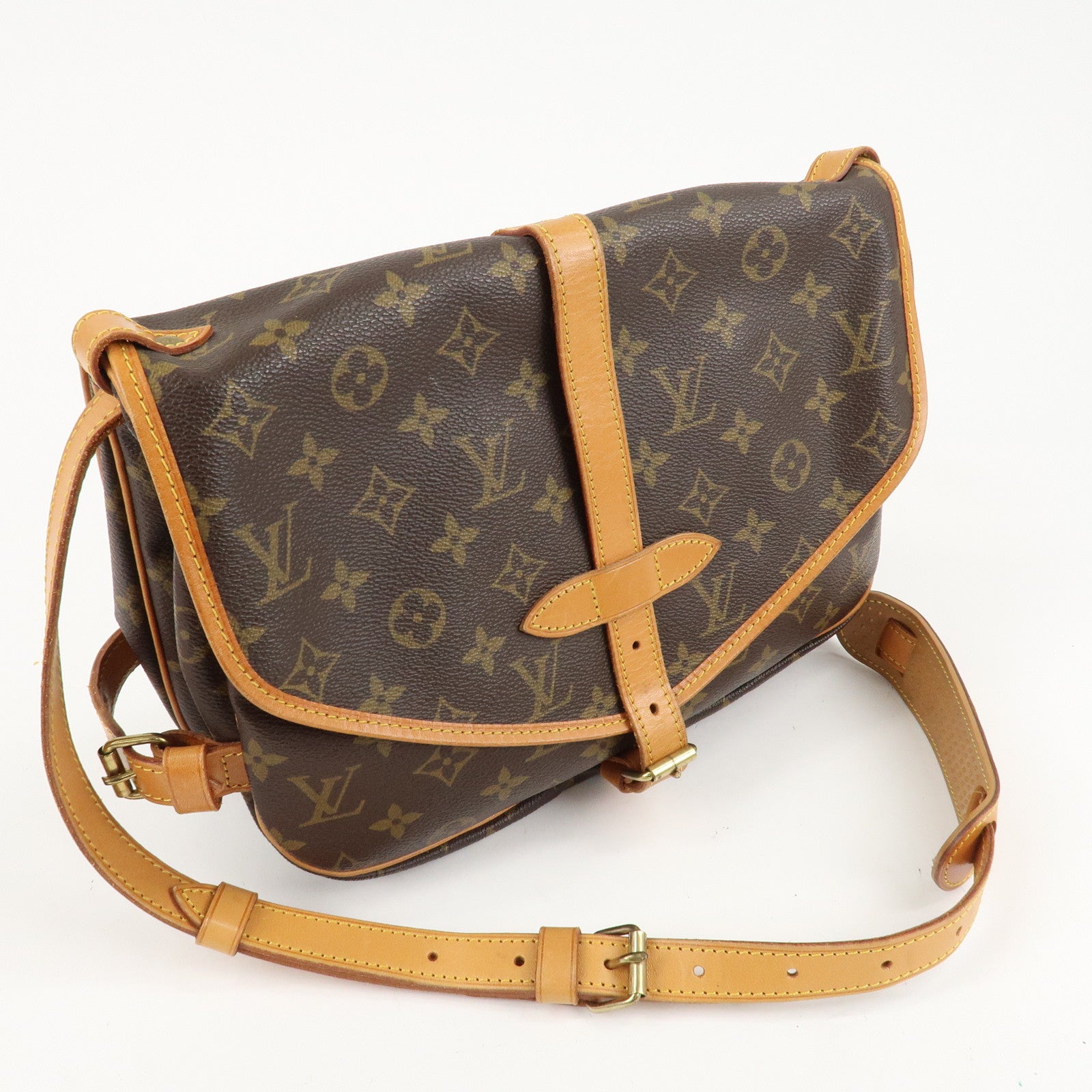 Louis Vuitton Monogram Saumur 30 Crossbody Bag Brown M42256 Used