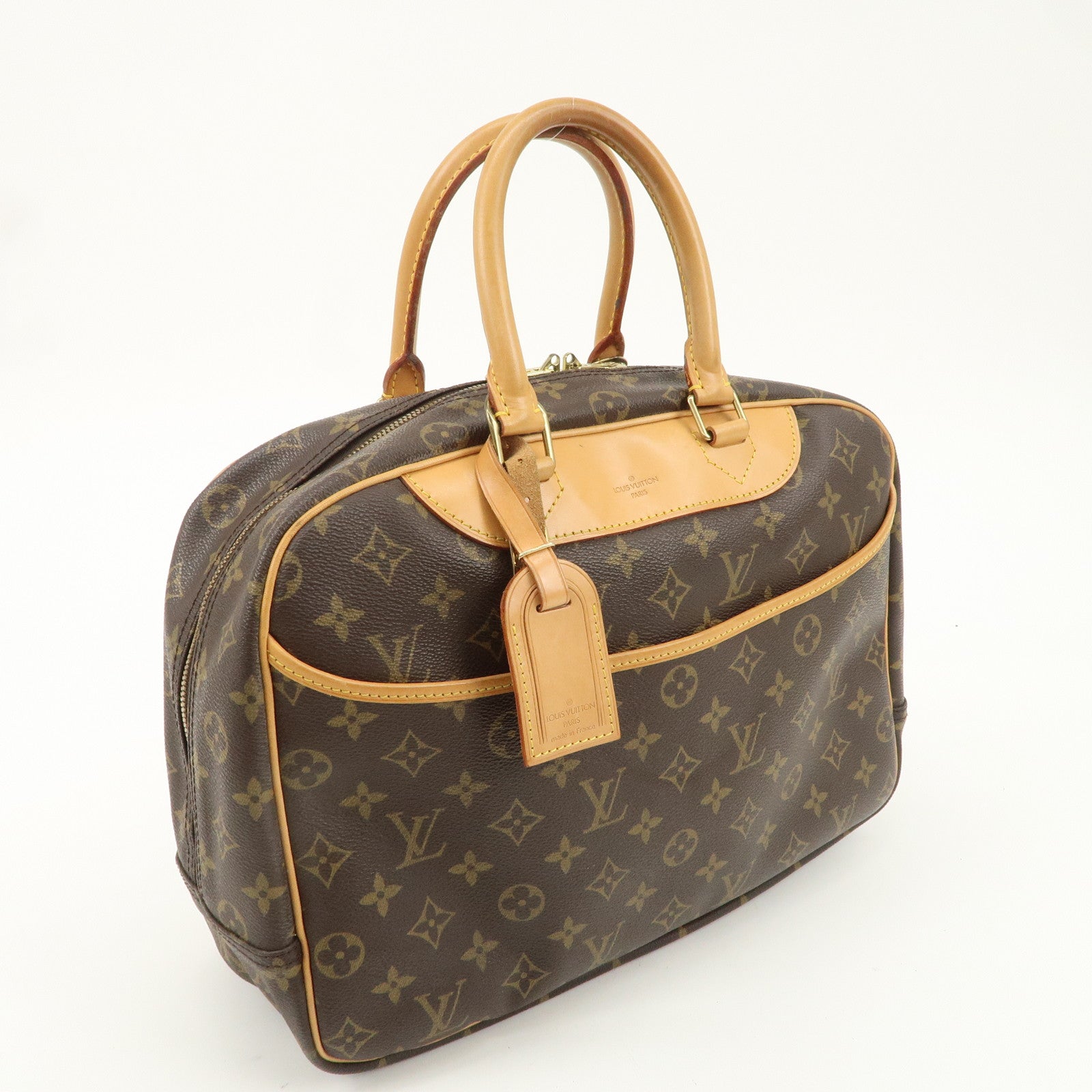 Louis Vuitton Monogram Deauville Hand Bag Brown M47270