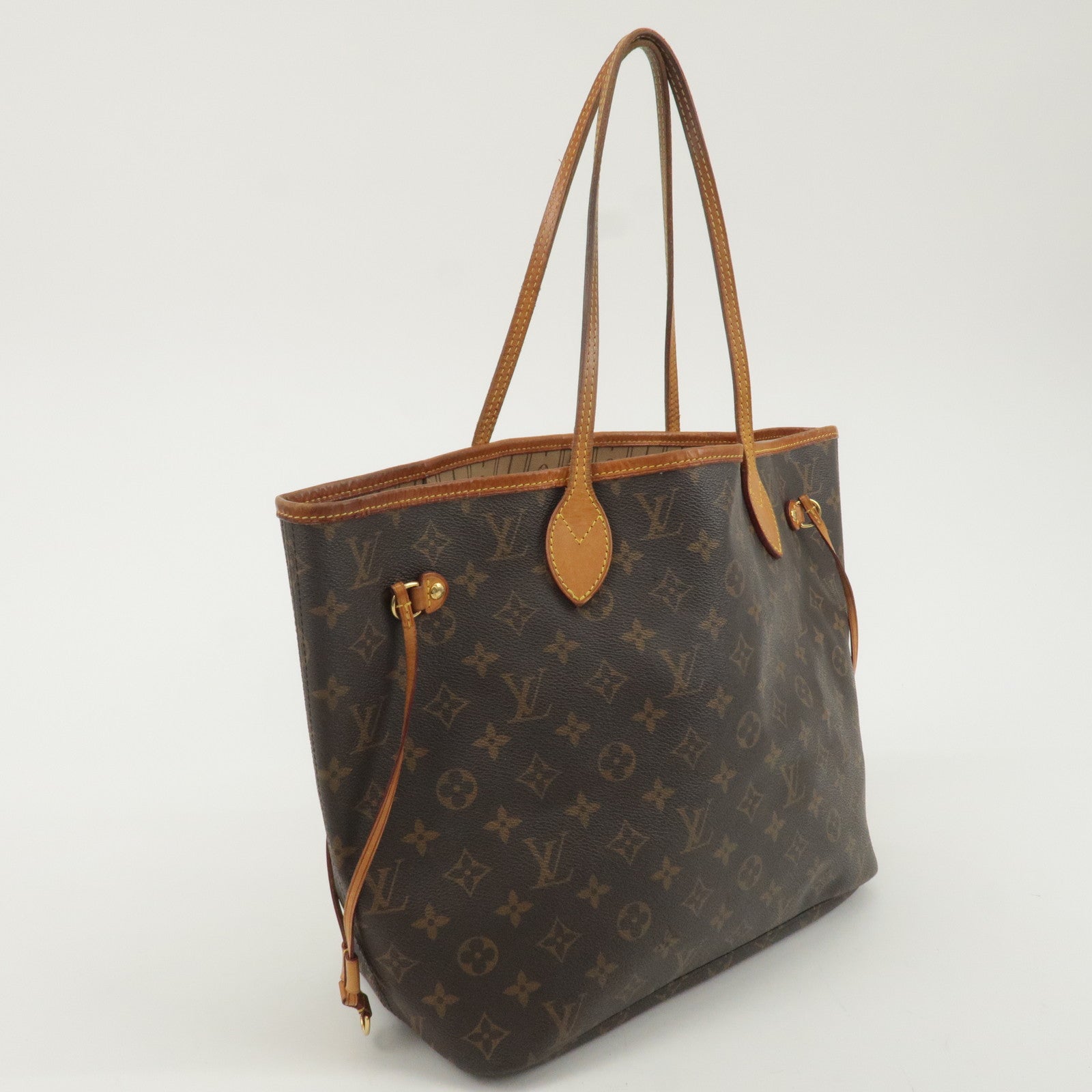 Louis Vuitton Monogram Neverfull MM Tote Bag Brown M40156