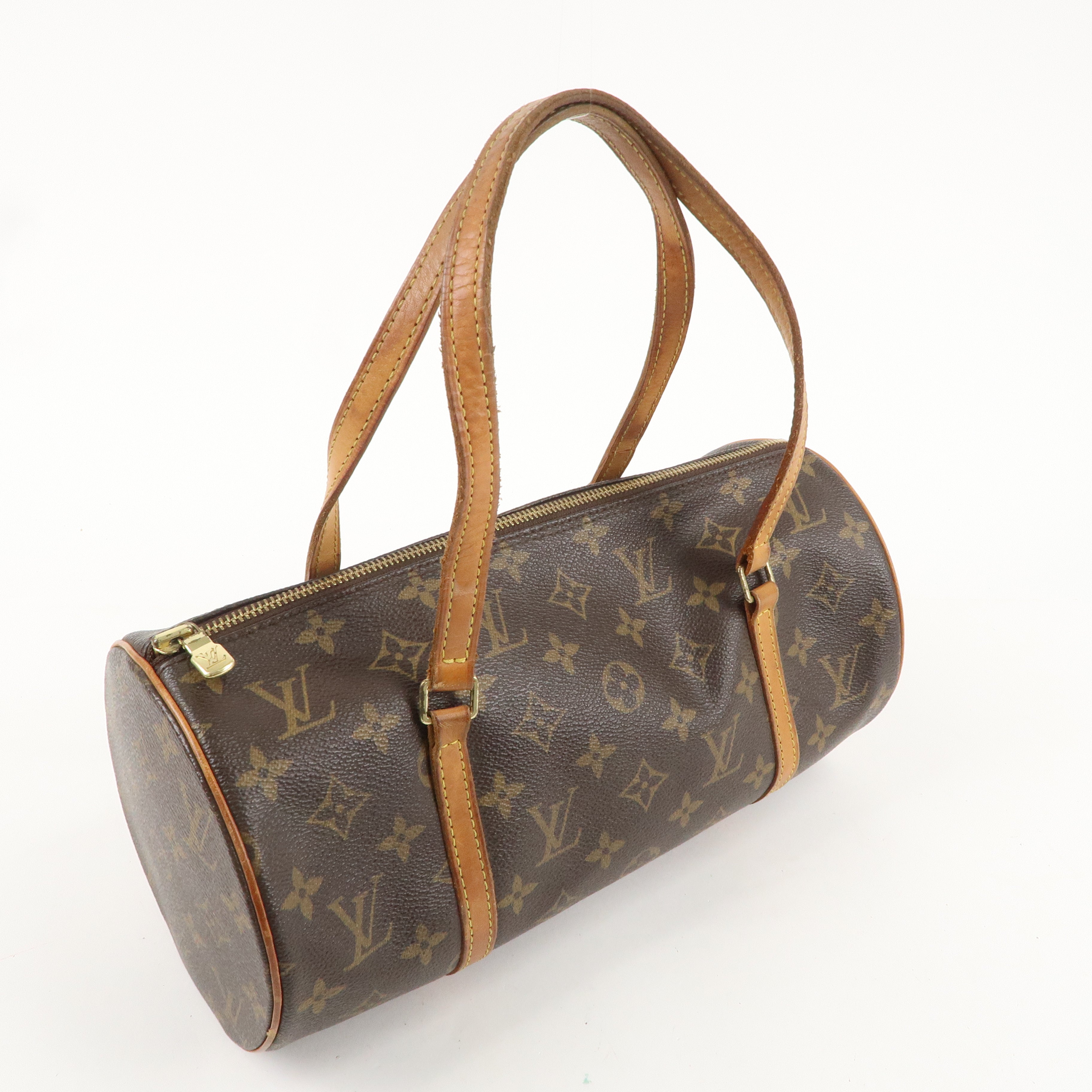 Louis Vuitton Monogram Papillon 30 Hand Bag 
Pouch Brown M51385