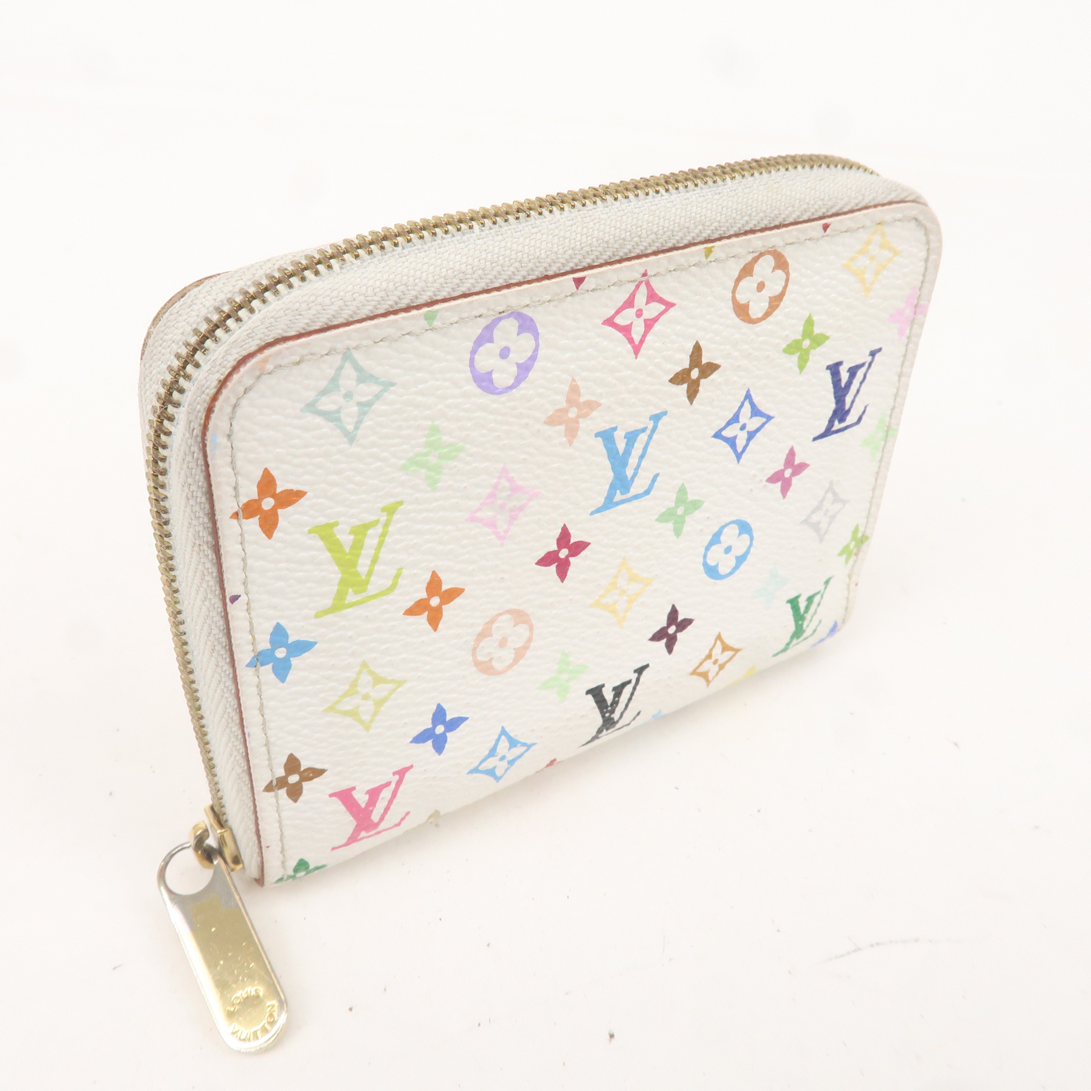 Louis Vuitton Monogram Multicolor Zippy Coin Purse Blanc M93741