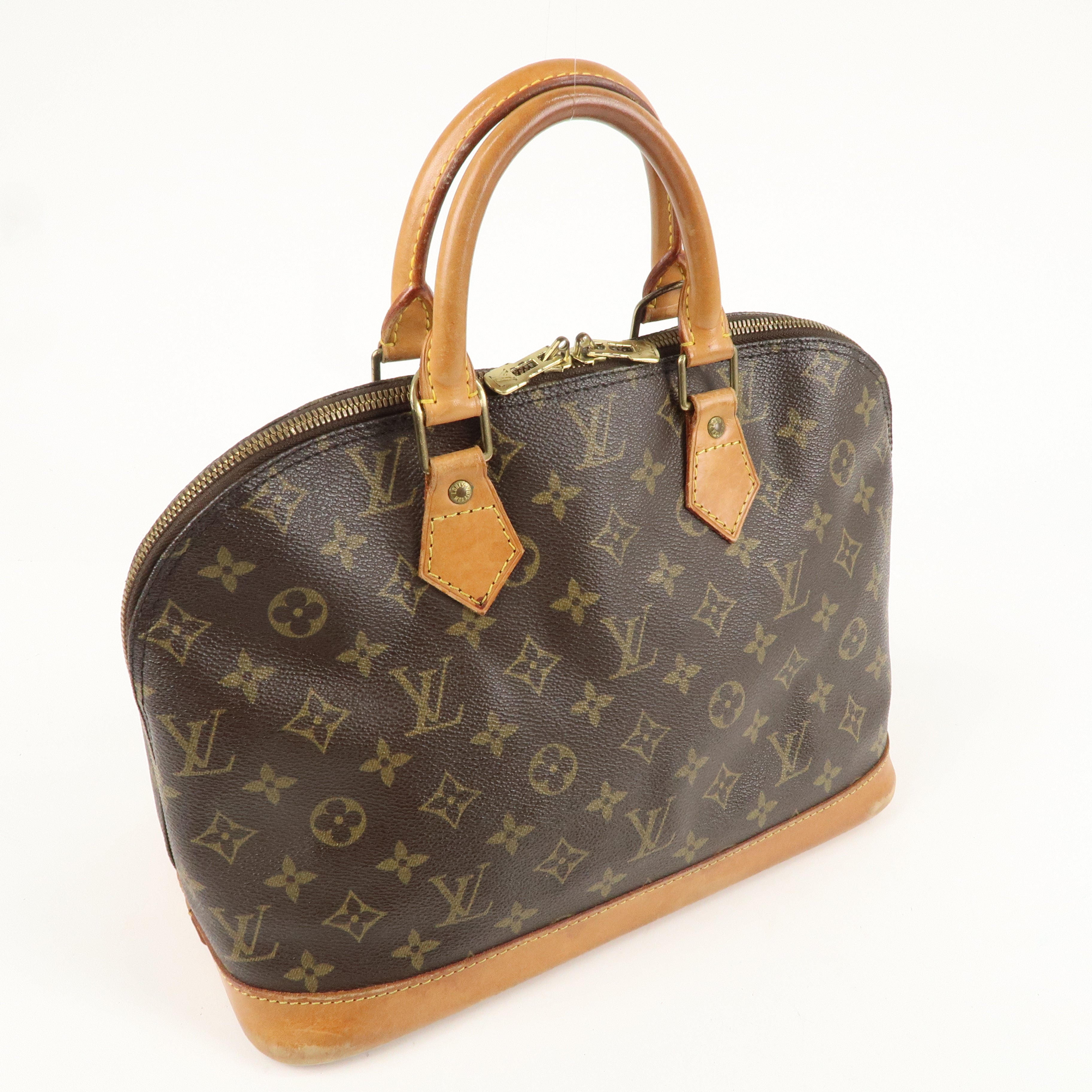 Louis Vuitton Monogram Alma Hand Bag Brown M51130