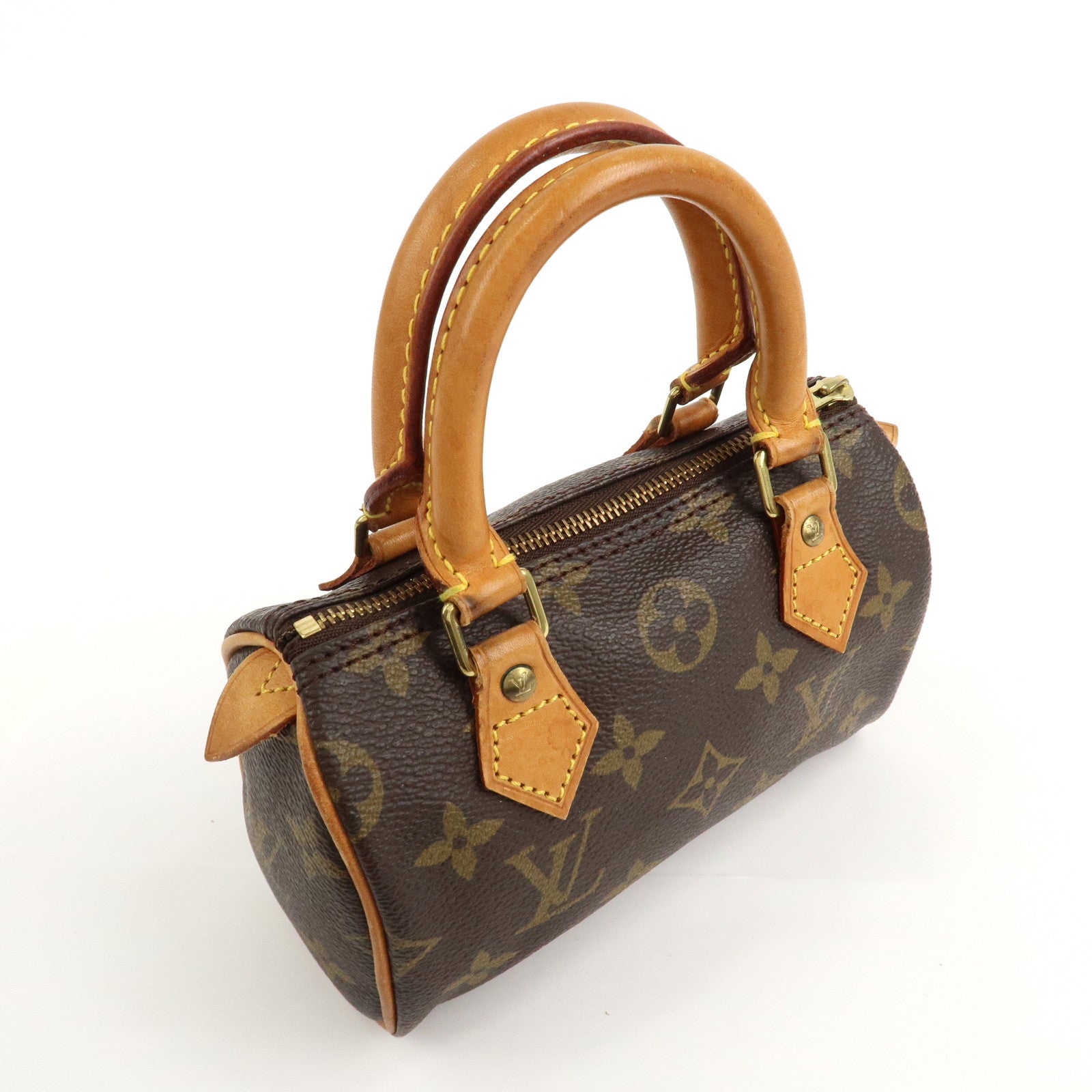 Louis Vuitton Monogram Mini Speedy Hand Bag Brown M41534