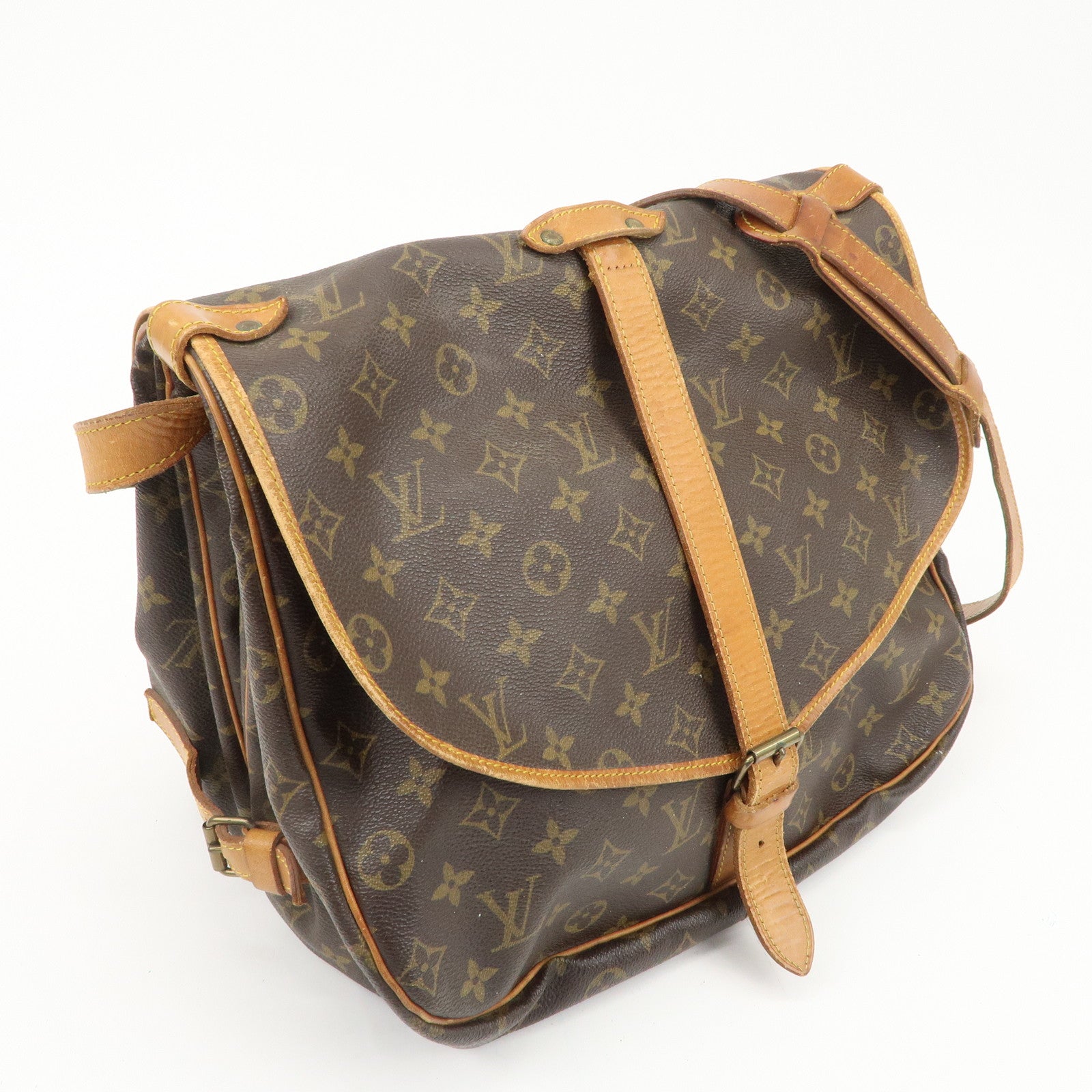 Louis Vuitton Monogram Saumur 35 Shoulder Bag Brown M42254 Used