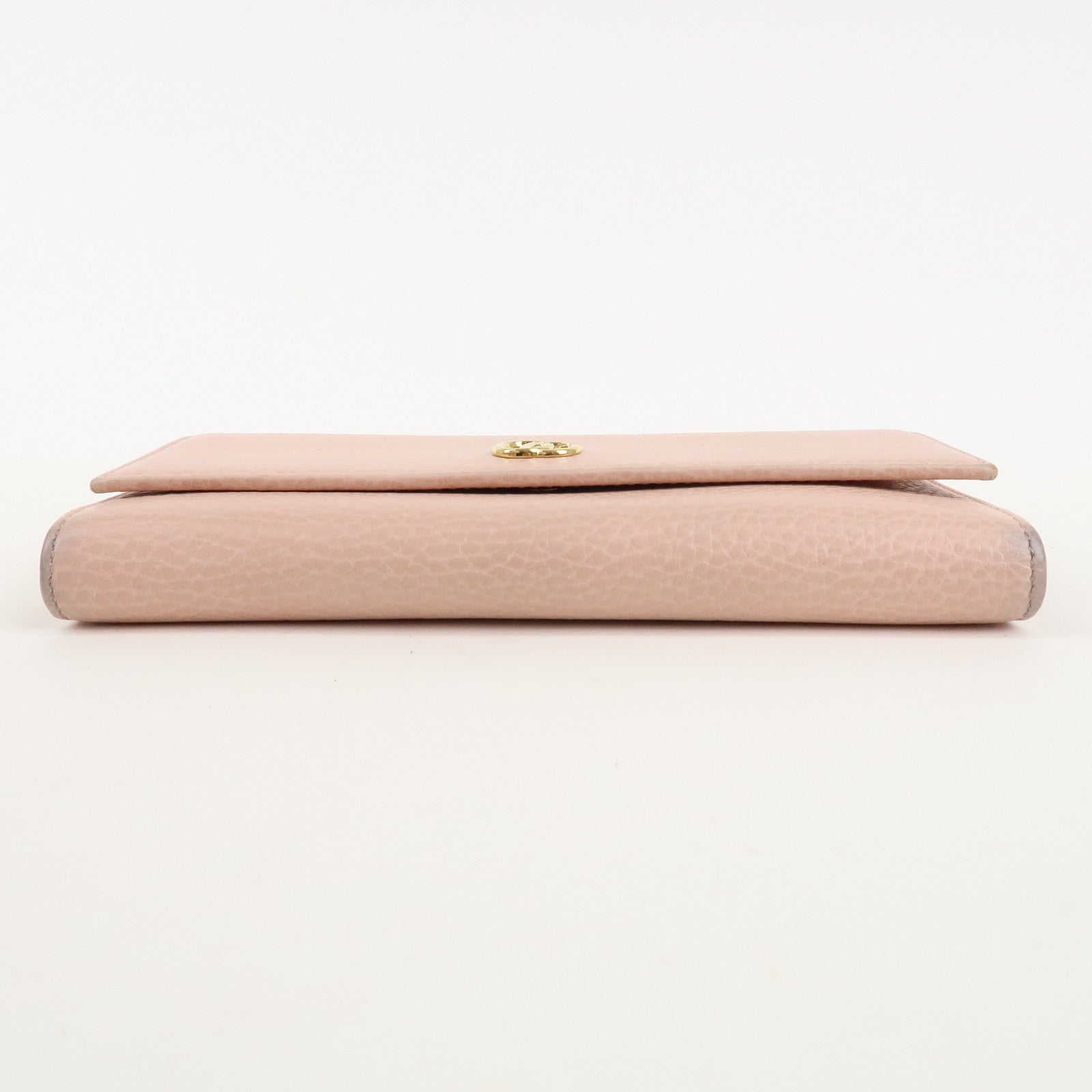 GUCCI Petit Marmont Leather Bi-fold Long Wallet Pink 456116