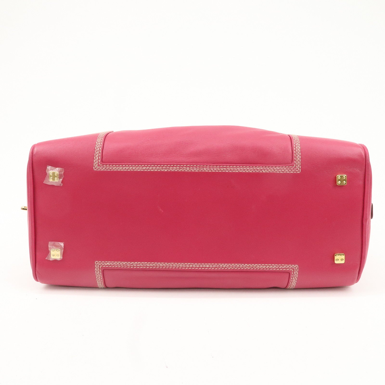 LOEWE Anaglam Amazone 35 Leather Hand Bag Boston Bag Pink Used