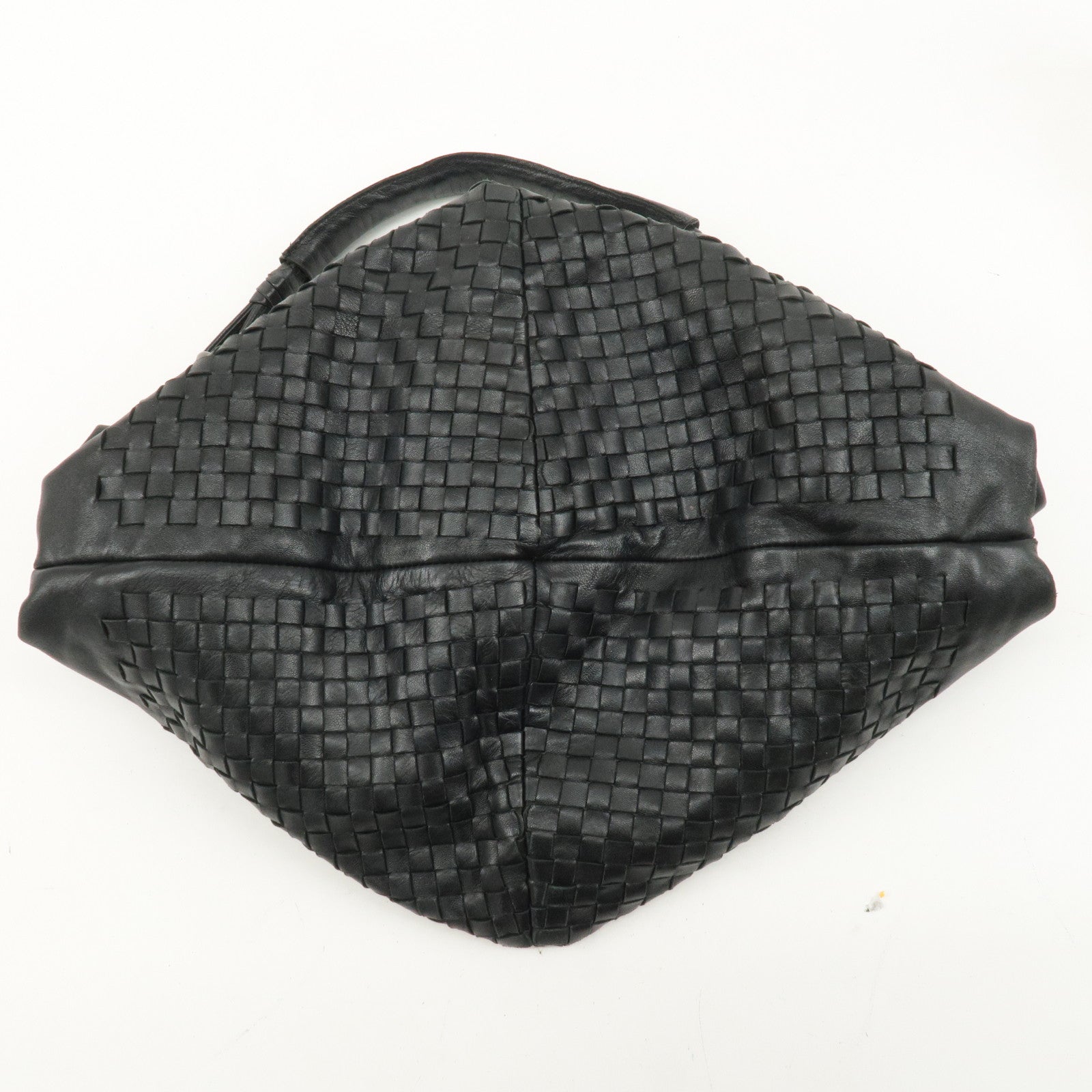 BOTTEGA VENETA Intrecciato Leather One-Shoulder Bag Black